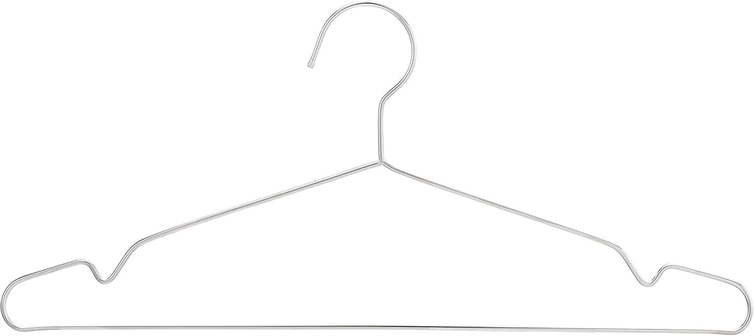 Amazon Basics cintres en acier inoxydable, 20 pièces, Chromé