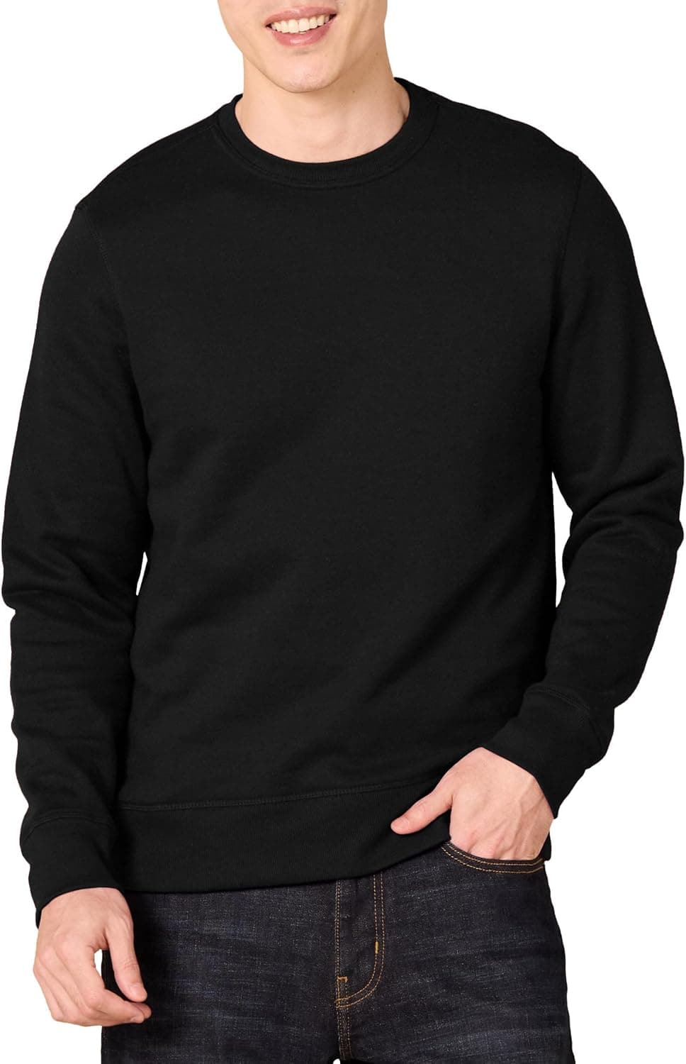 Amazon Essentials Homme Sweat-Shirt à col Rond en Polaire (Grandes Tailles Disponibles)