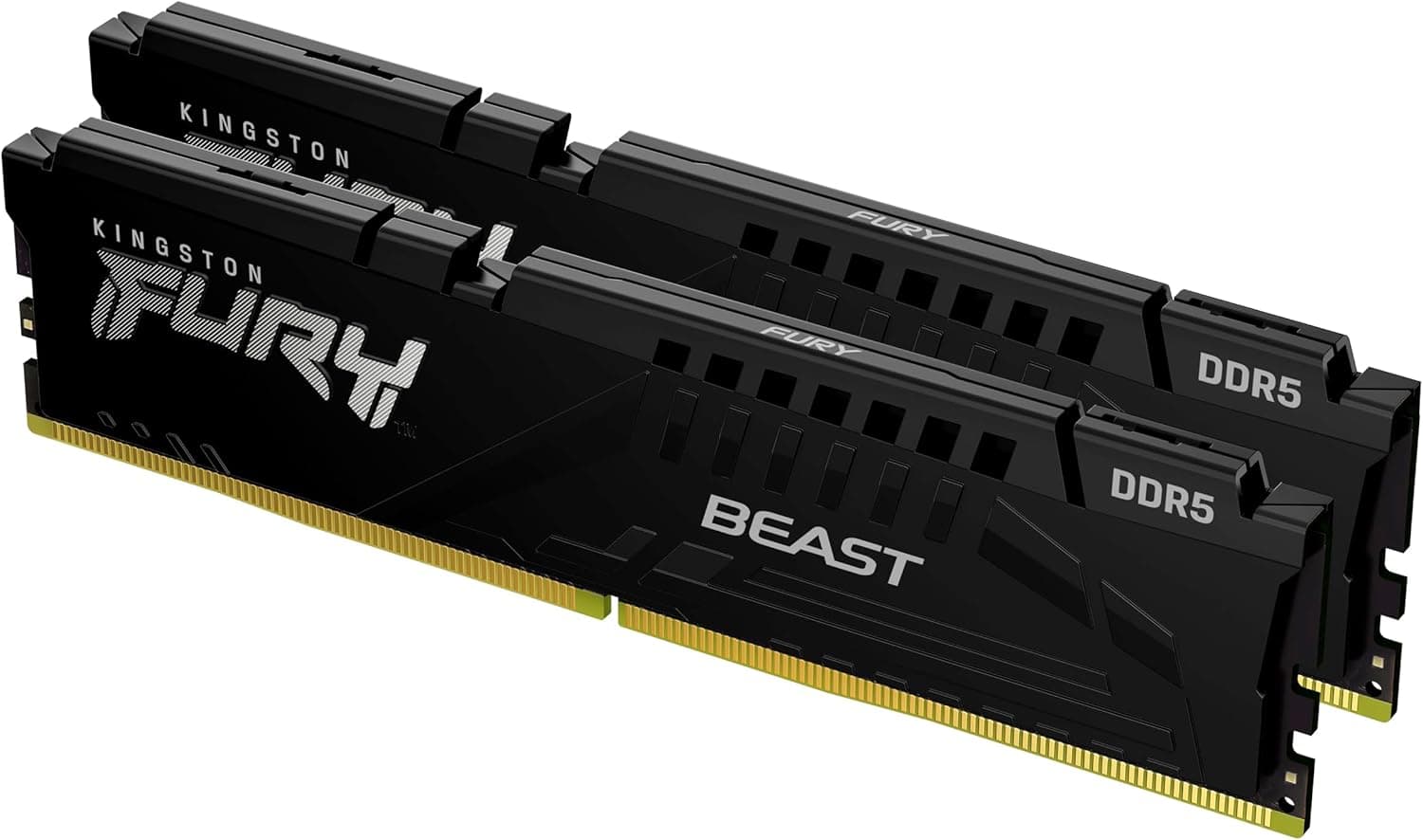 Kingston FURY Beast Noir DDR5 16Go (2x8Go) 6000MT/s CL36 DIMM Mémoire pour PC de Gamer Kit de 2 AMD EXPO et Intel XMP - KF560C36BBEK2-16