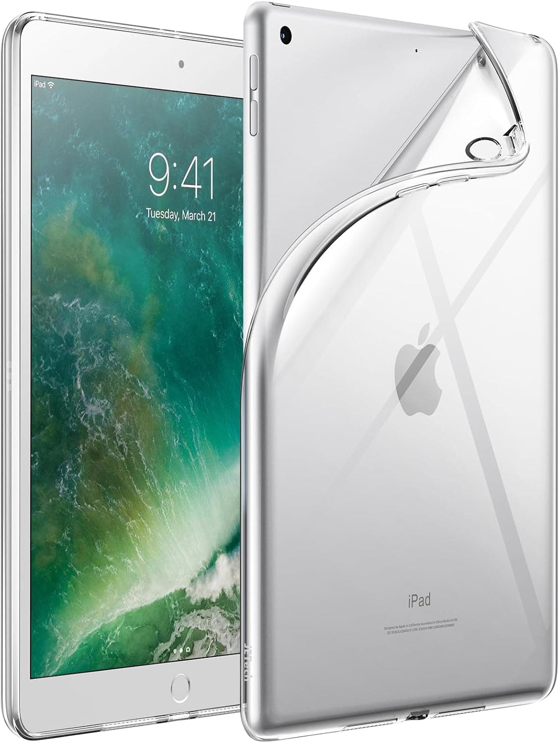 JETech Coque Clair pour iPad 6e/5e Gén 9,7" (2018/2017), Transparente