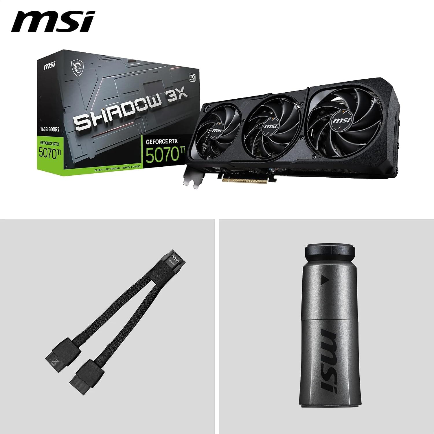 MSI NVIDIA GeForce RTX 5070 Ti 16G Shadow 3X OC Carte Graphique