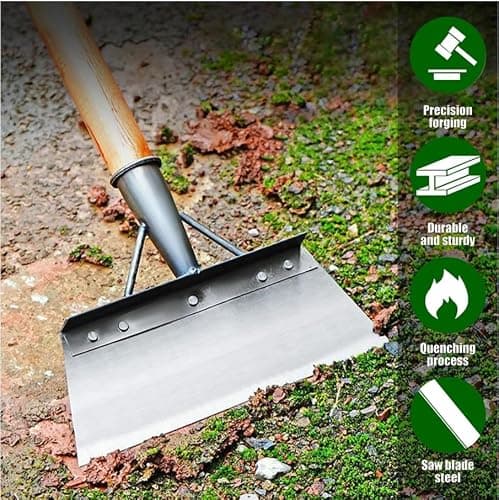 GEDEGOOK Pelle Jardinage, Pelle de Nettoyage Multifonctionnelle, Grattoir Jardin, Multifonction Outillage de Jardin, Outil de Désherbage de Jardin, Pelle de Jardin pour Espace Extérieur, Ferme, 21cm
