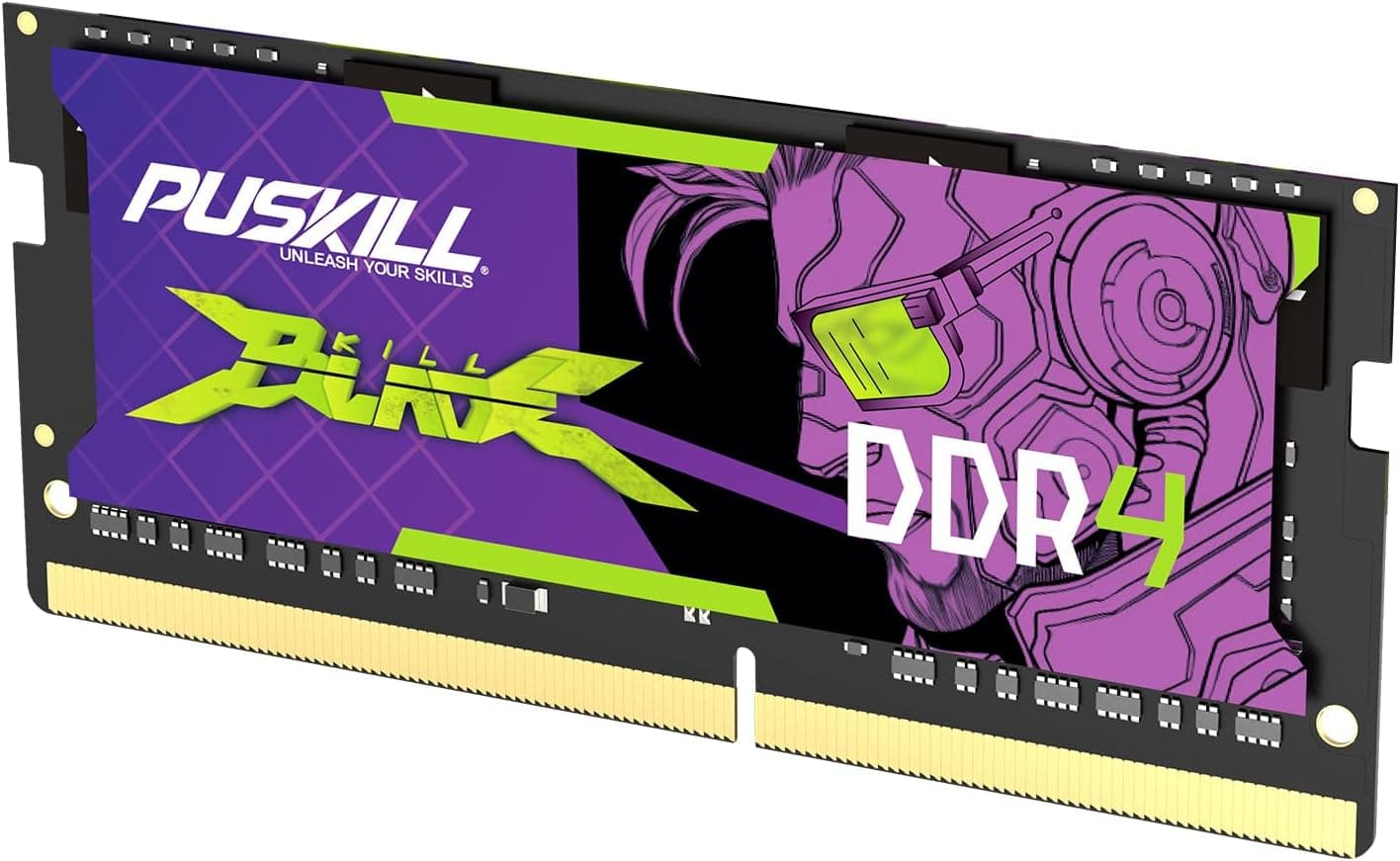 PUSKILL Mémoire RAM DDR4 16Go pour PC Portable, 3200MHz PC4-25600 CL22 1,2V, SODIMM 260 Broches, Module Unique, Mise à Niveau Plug & Play pour Ordinateur Portable, Compatible Intel et AMD