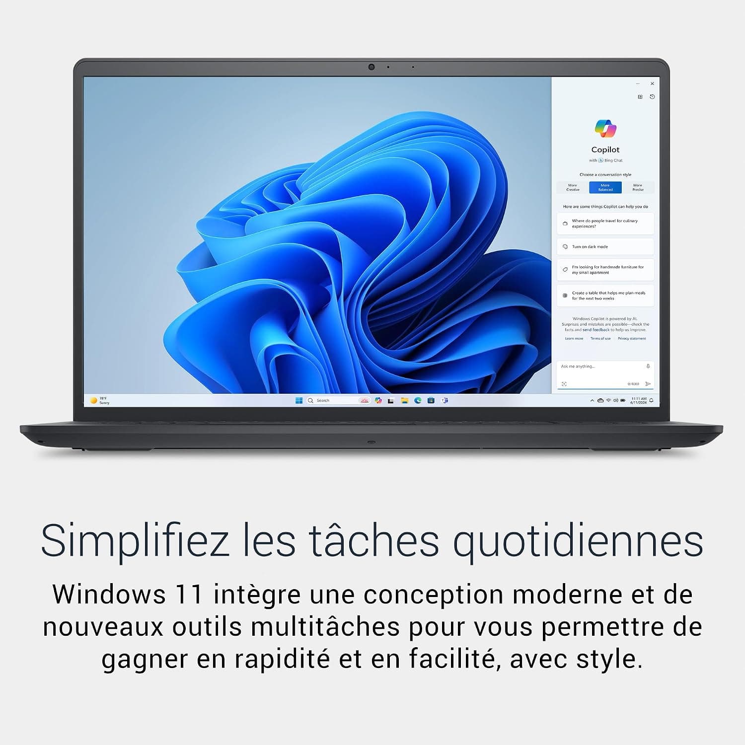 Dell 15 PC Portable Ordinateur Portable DC15250, FHD, Intel Core i5-1334U