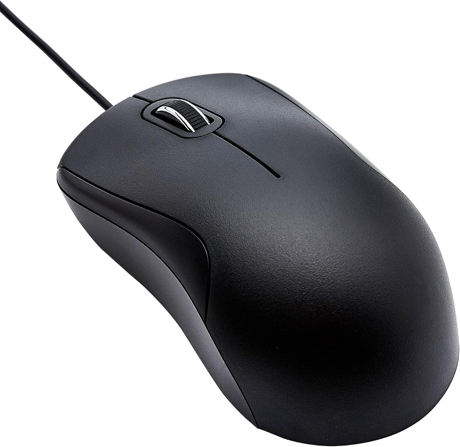 Amazon Basics Souris filaire USB à 3 boutons, Standard, silencieuse, noire