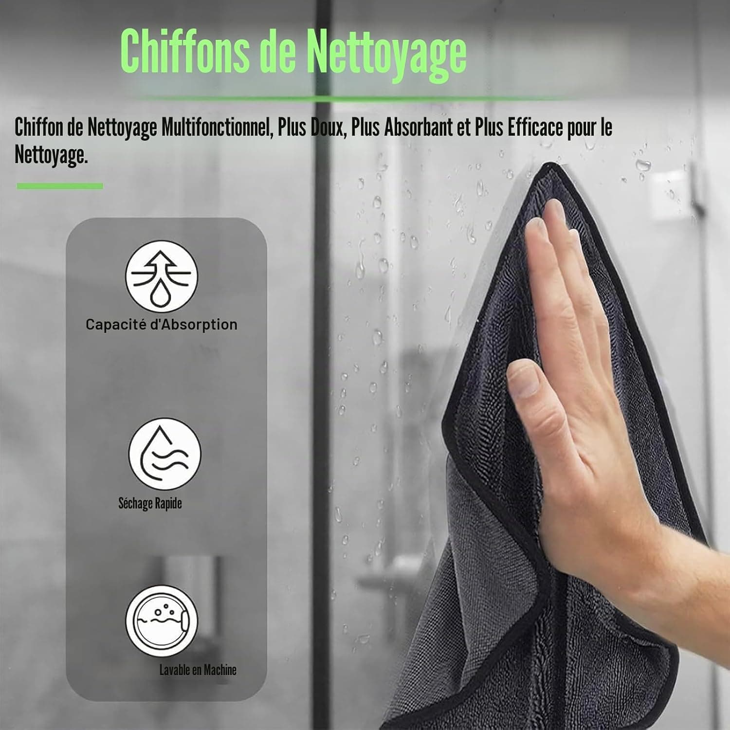 Total Clean Chiffon Micro Fibre XXL – Doux, Absorbant, Non Pelucheux