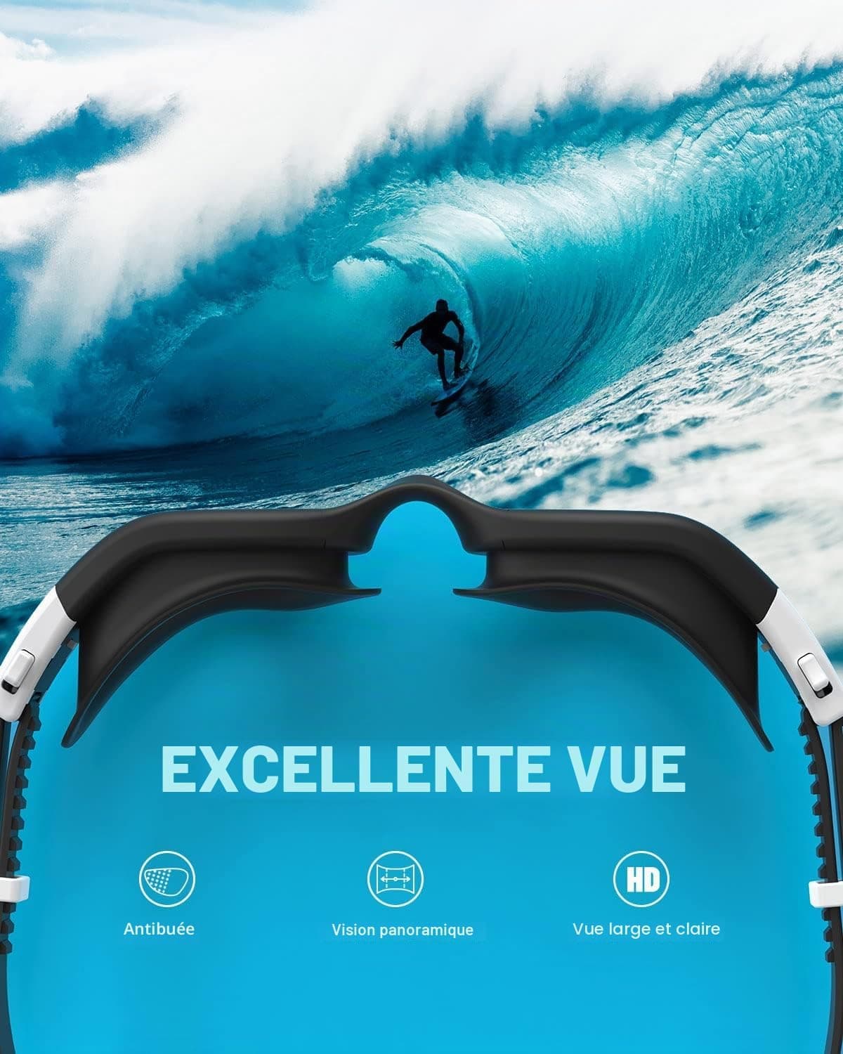 ZIONOR G1SE lunettes de natation pour hommes et femmes avec protection UV, anti-buée, confort, lunettes de natation professionnelles