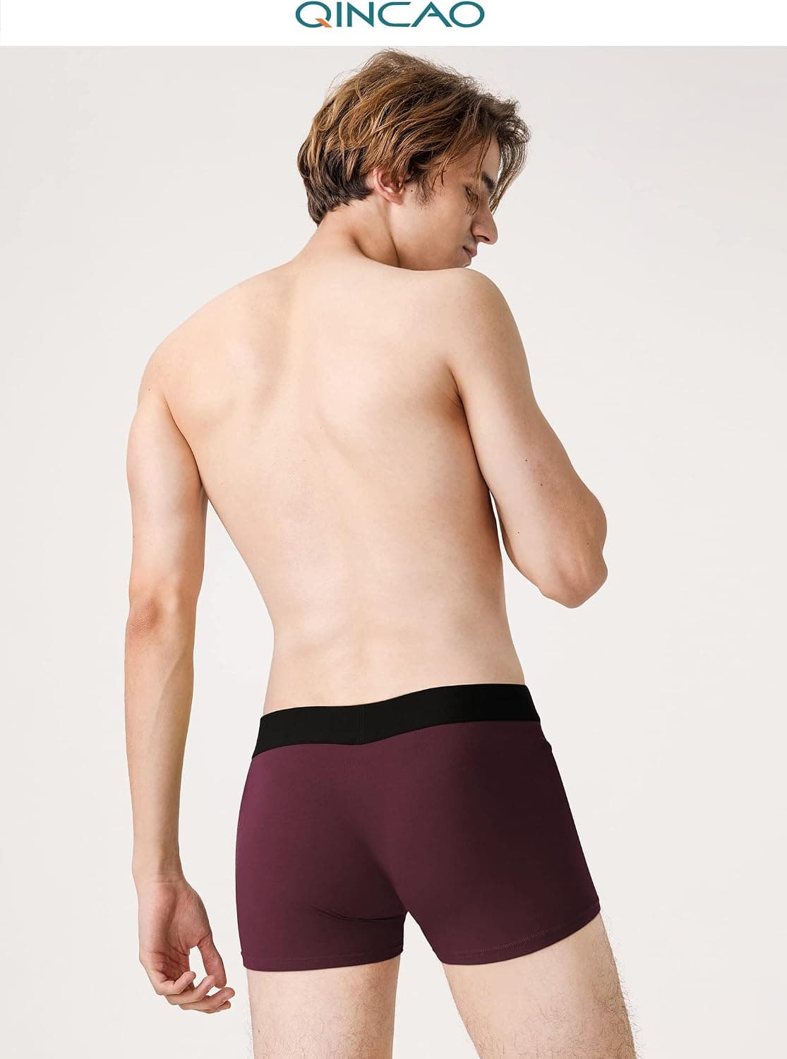 QINCAO Boxer Homme Coton Peigné Lot de 6 Ultra Doux Confort Coupe Ajustée