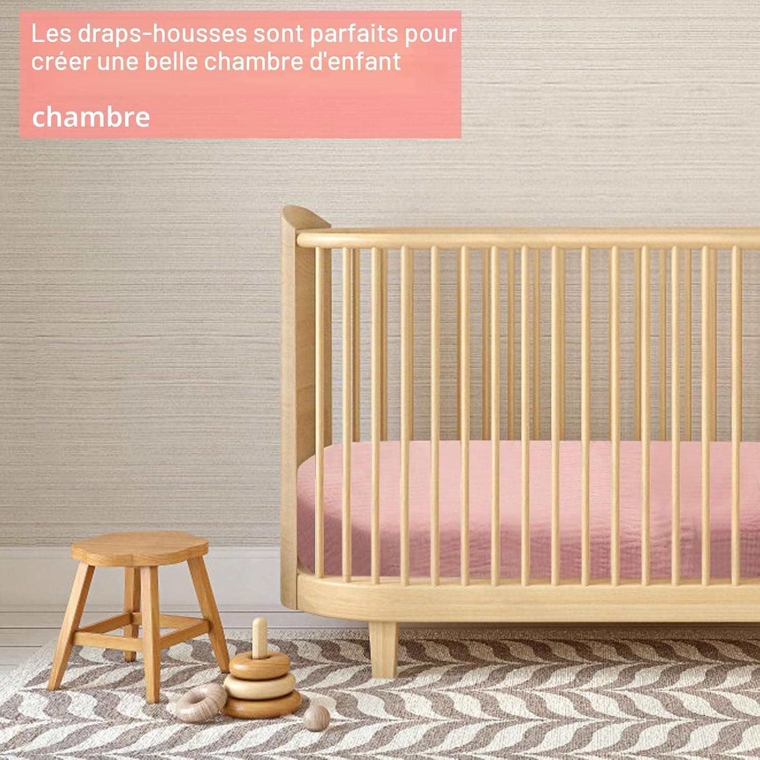 2pcs Drap Housse pour Couffin, Nacelle, Berceau et Cododo - 70x35cm Matelas Bébé