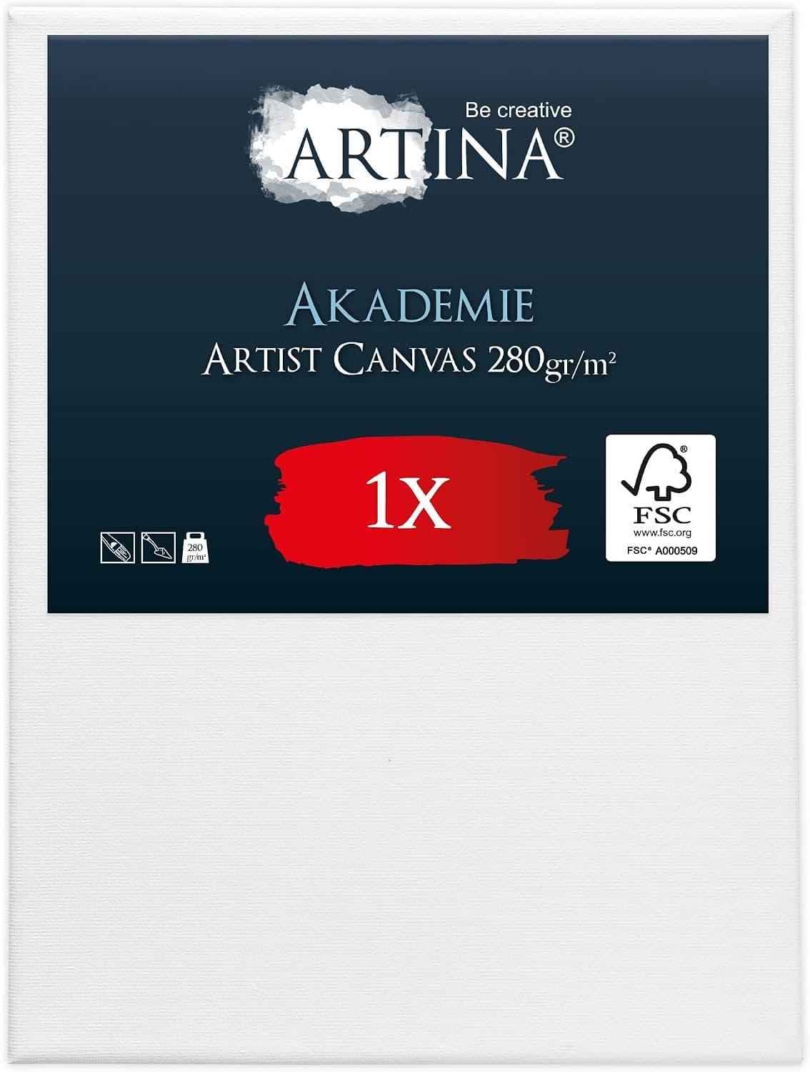 Artina Canvas toile à peindre FSC® châssis entoilés en bois coton stable