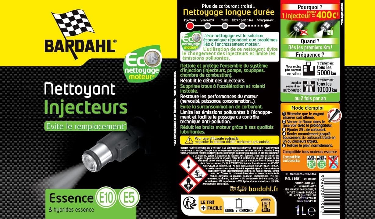 Nettoyant injecteur Essence Bardahl 1L