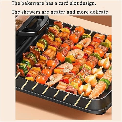 Grill électrique Avec Hot Pot 2 En 1 Pour Barbecue Coréen D'intérieur, 2 200 W, Multifonction, Sans Fumée, Double Pot, Poêle Antiadhésive, Pour 5 à 10 Personnes(Size:Pot Simple,Color:Noir)