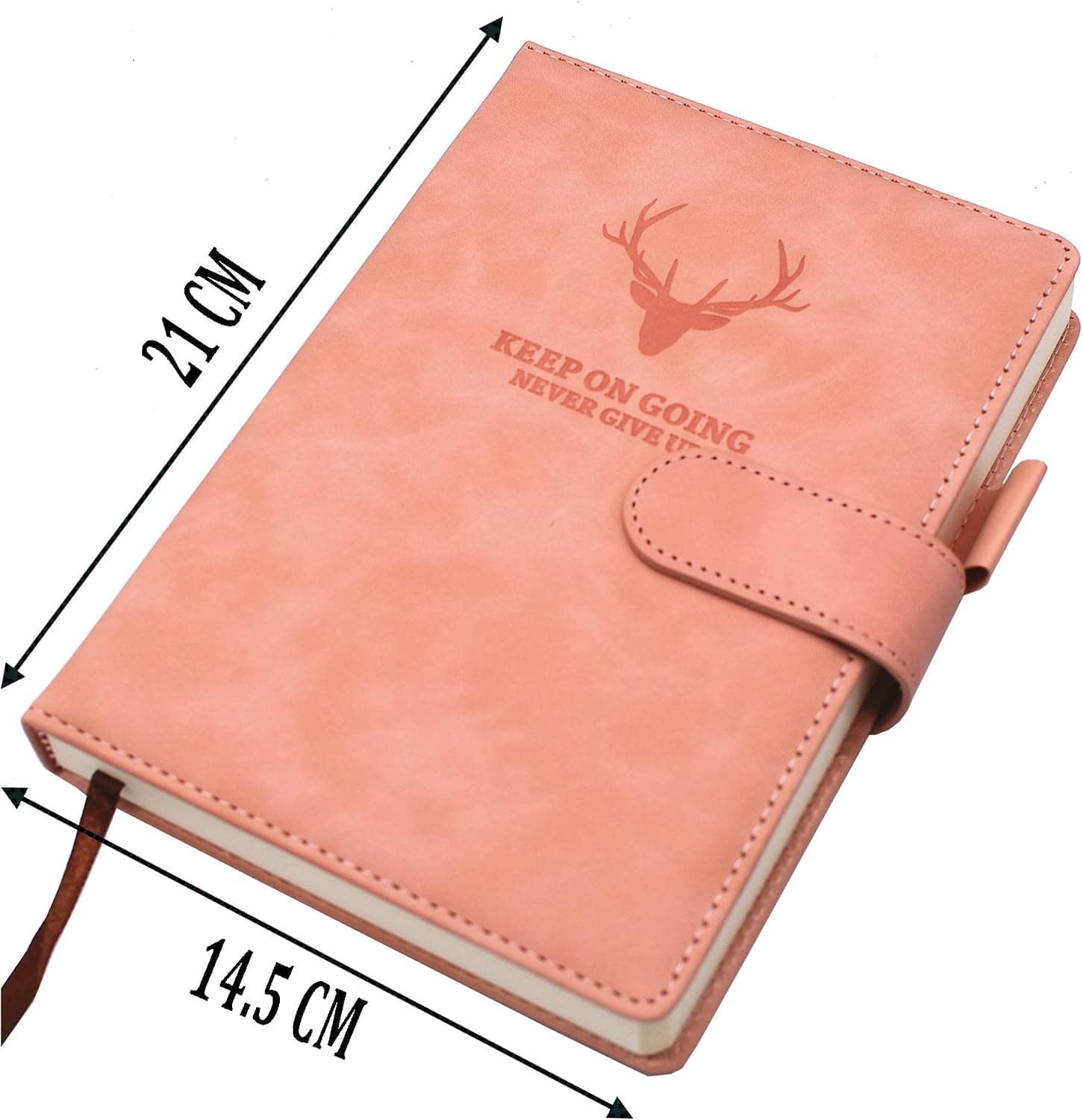 Earning Power Carnet de Notes Classique Papier à Rayures - Journal Couverture Rigide, 8,3 "× 5,7", 360 pages,Parfait pour le bureau Accueil École Rédaction professionnelle et prise de notes(Rose)