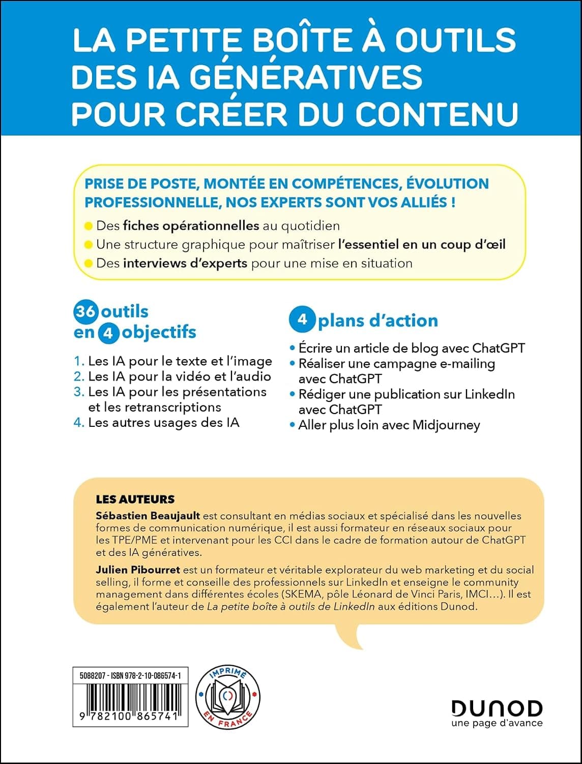 La Petite Boîte à Outils des IA génératives pour créer du contenu: 36 outils clés en main et 4 plans d'action