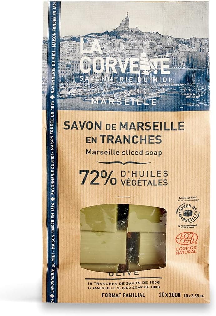La Corvette Savon de Marseille Olive en Vrac, 10 x 100 g