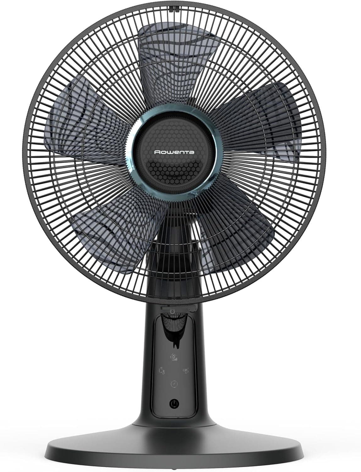 Rowenta Turbo Silence Extreme+, ventilateur de table noir VU2750 | 32 dB(A), débit d’air jusqu’à 7,5 m, 5 vitesses & 2 modes automatiques, oscillation 120°, télécommande, Couleur: Noir