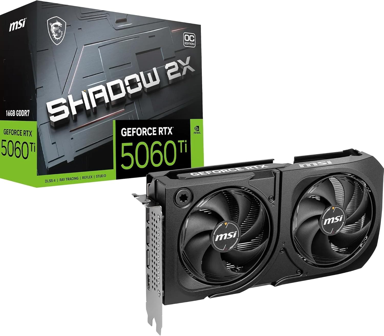 MSI NVIDIA GeForce RTX 5060 Ti 16G Shadow 2X OC Plus Carte Graphique