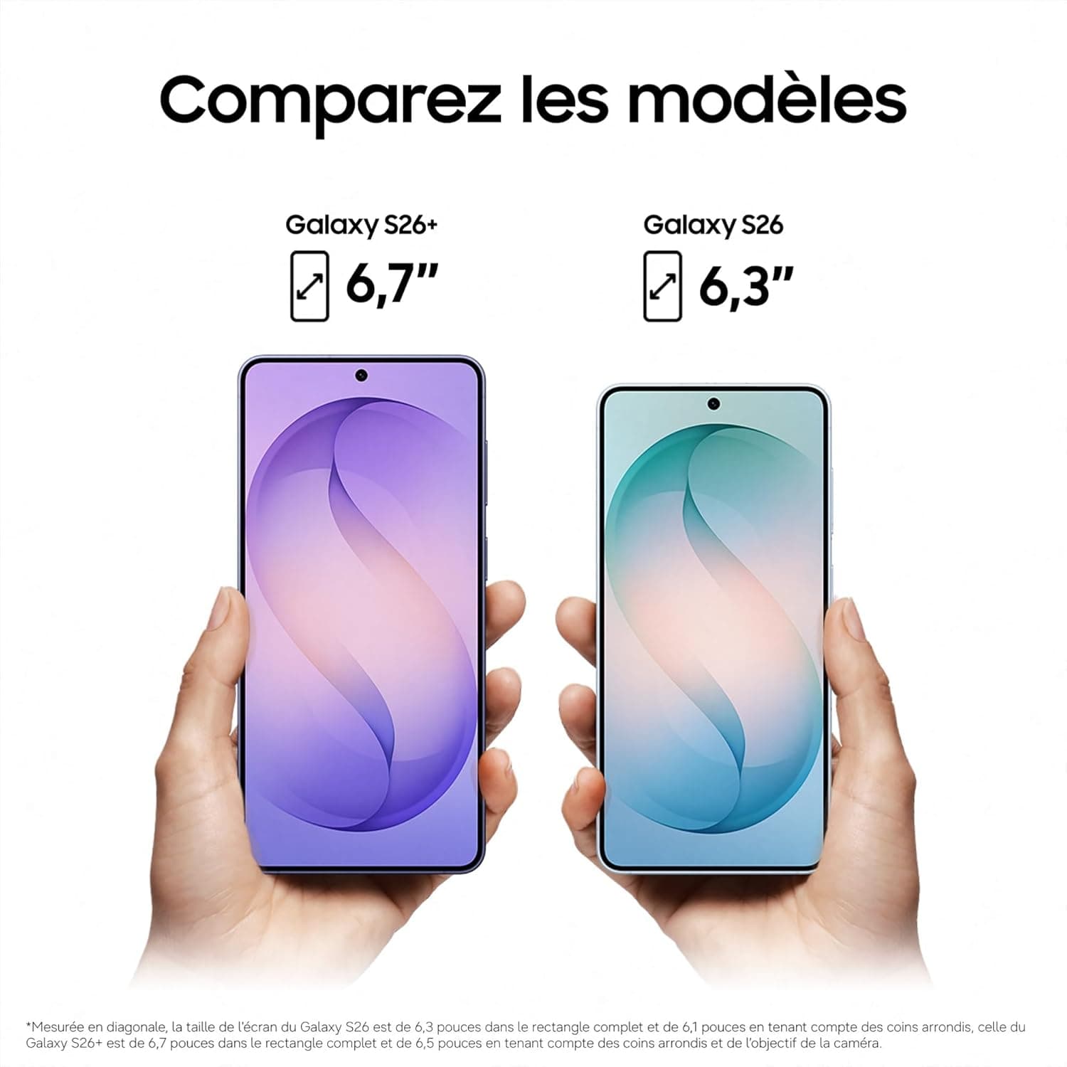 Samsung Galaxy S26, Smartphone Android 5G avec Galaxy AI, 256 Go, Chargeur Secteur Rapide 25W Inclus, Smartphone déverrouillé, Noir, Version FR