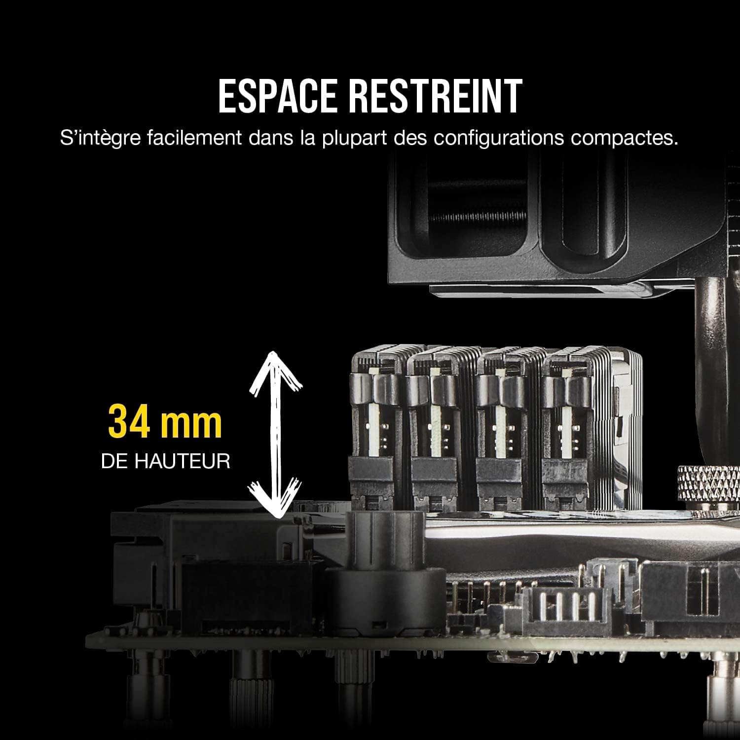 Corsair CMK16GX4M2B3200C16, Vengeance LPX 16Go (2x8Go) DDR4 Jusqu'à 3200MHz C16 XMP 2.0 Kit de Mémoire Haute Performance - Noir