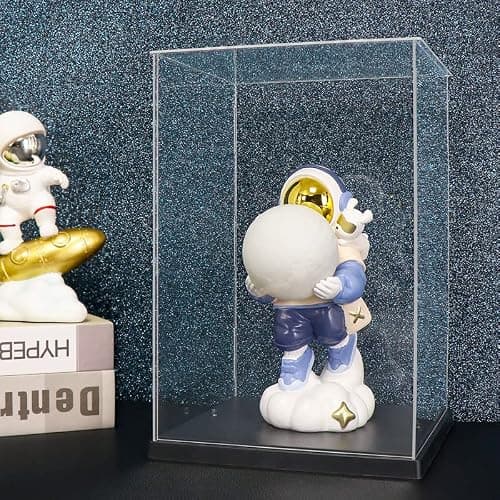 Huijintao Vitrine pour Collection, Vitrine Figurine, Vitrine Acrylique, Vitrine Exposition Transparent pour Voitures Miniatures, Figurines, Objets de Collection (15x15x25 cm)