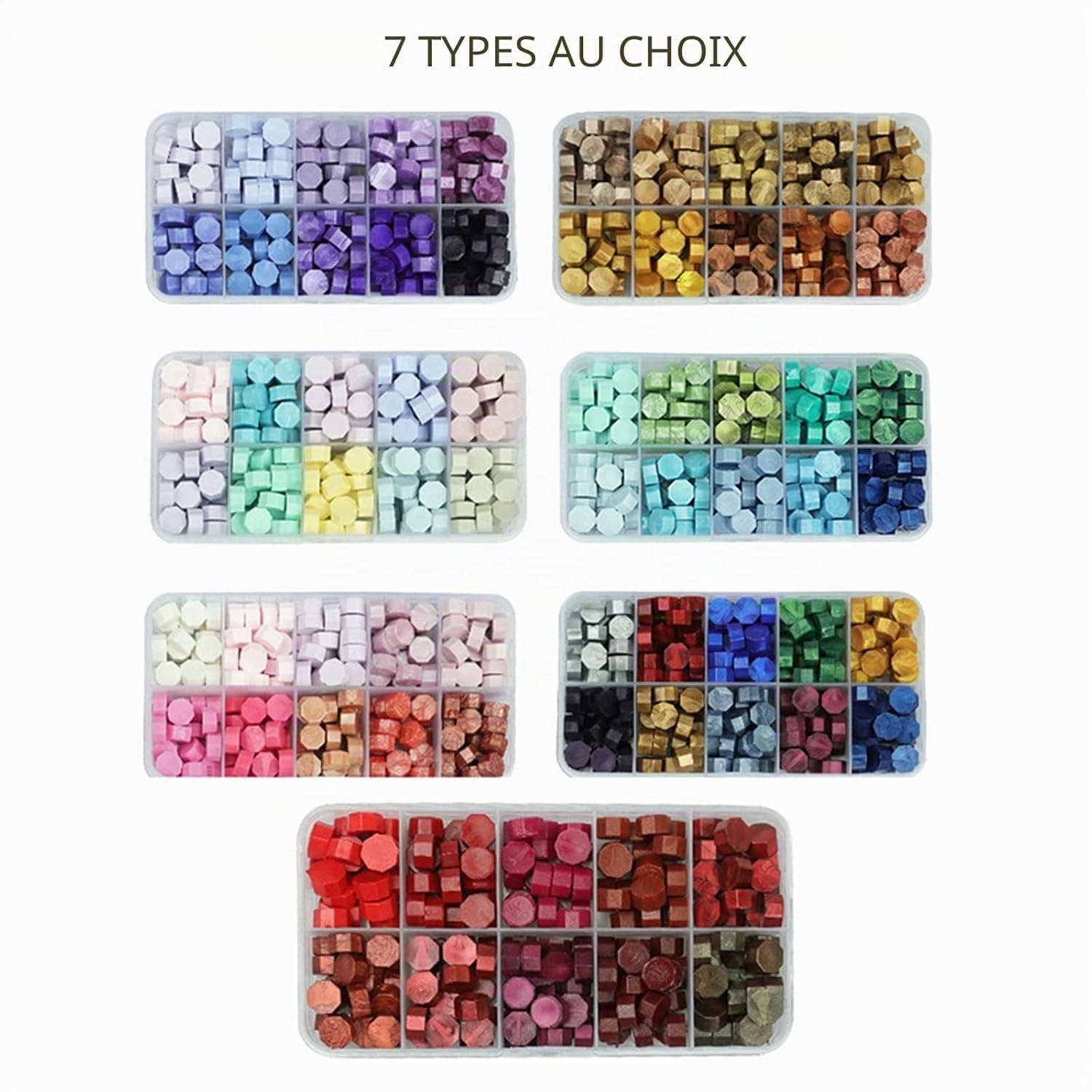 200 Pièces Perles de Cire à Cacheter 10 Couleurs Sceaux de Cire Octogonaux pour Rétro Cachetage de Timbres,Enveloppes, Invitations de Mariage,Emballage de Cadeaux (Série Rose)