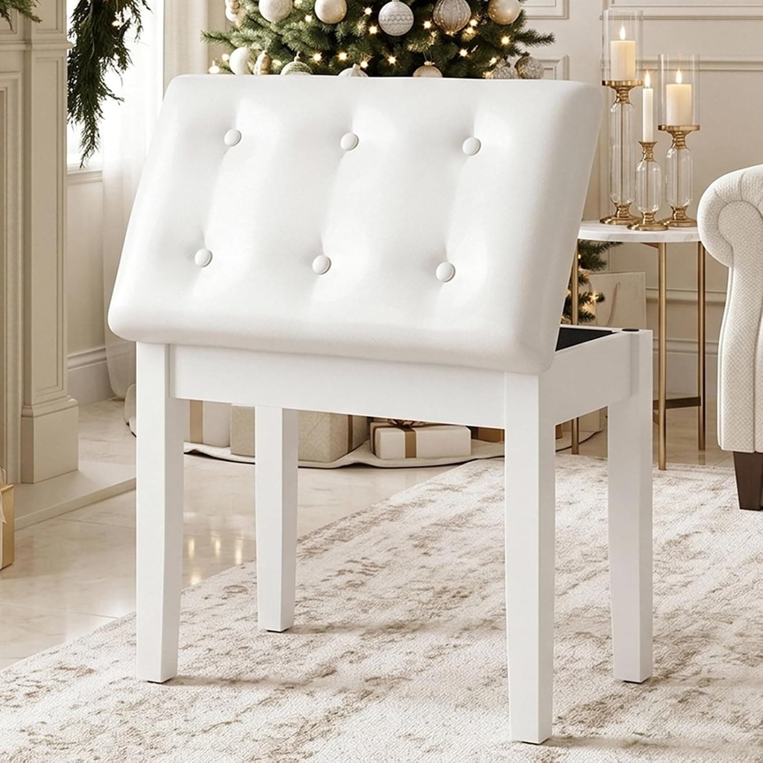 MAMIZO Tabouret de Piano, Chaise Piano avec Espace de Rangement