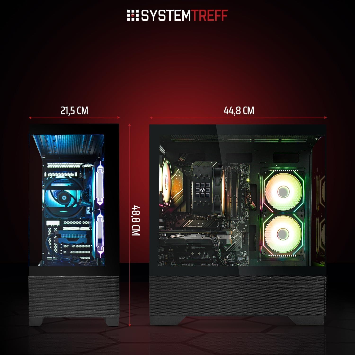 SYSTEMTREFF PC Gamer - AMD Ryzen 7 5700X - RTX 5070 12 Go