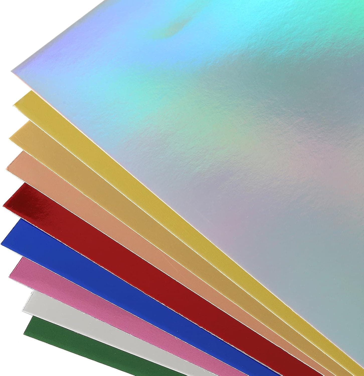 PATIKIL Feuilles de Carton Miroir Métallique 12" x 8.5" Pour Scrapbooking | Lot de 10 Feuilles de Carton Rouge en Papier Aluminium Réfléchissant de 250gsm, Affiches Bricolage