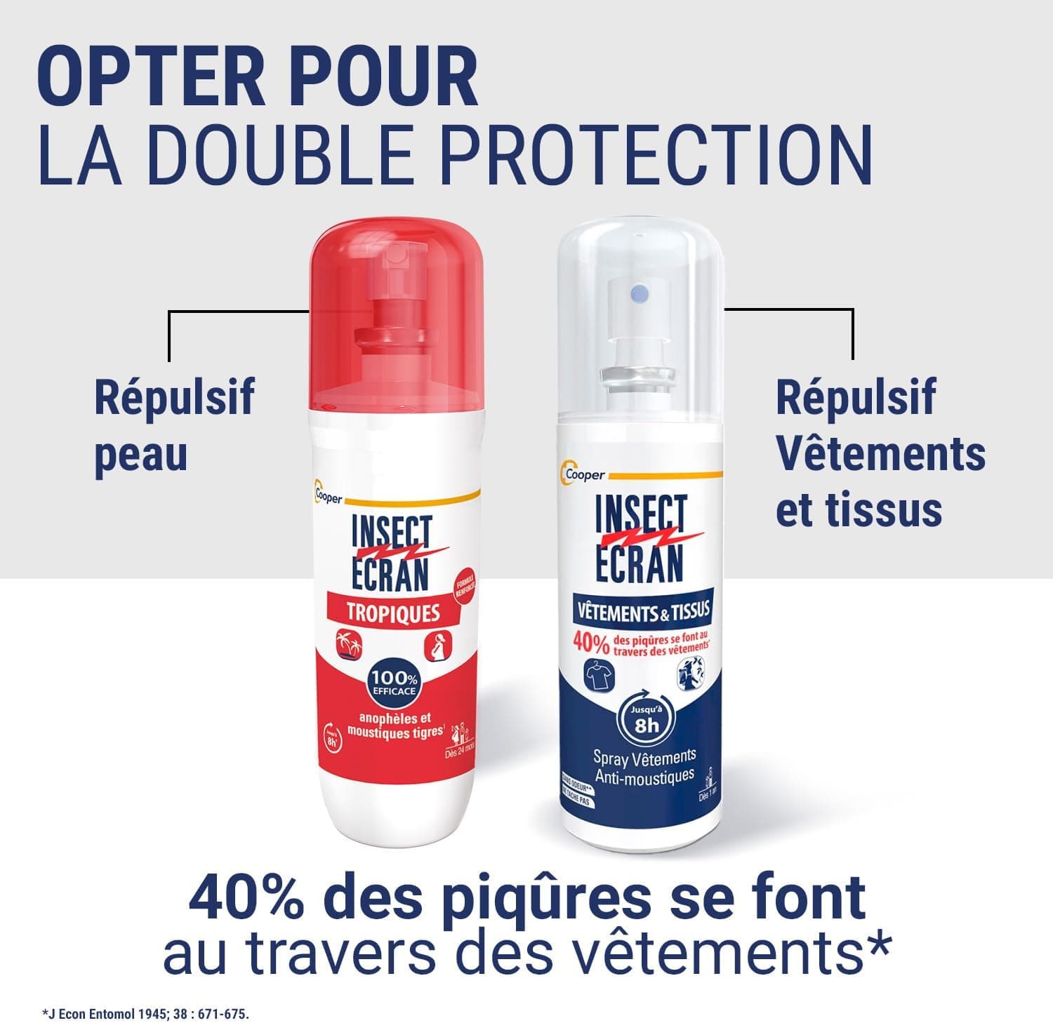 INSECT ECRAN Tropiques - Spray Anti-Moustiques Répulsif - 8H - 75 ml
