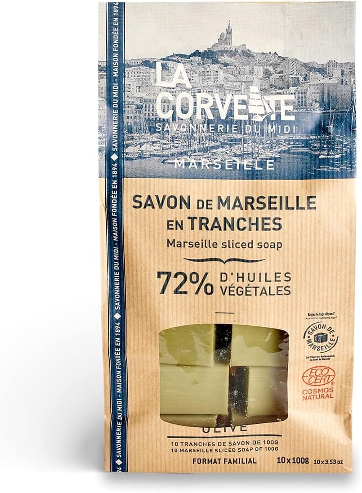 La Corvette Savon de Marseille Olive en Vrac, 10 x 100 g