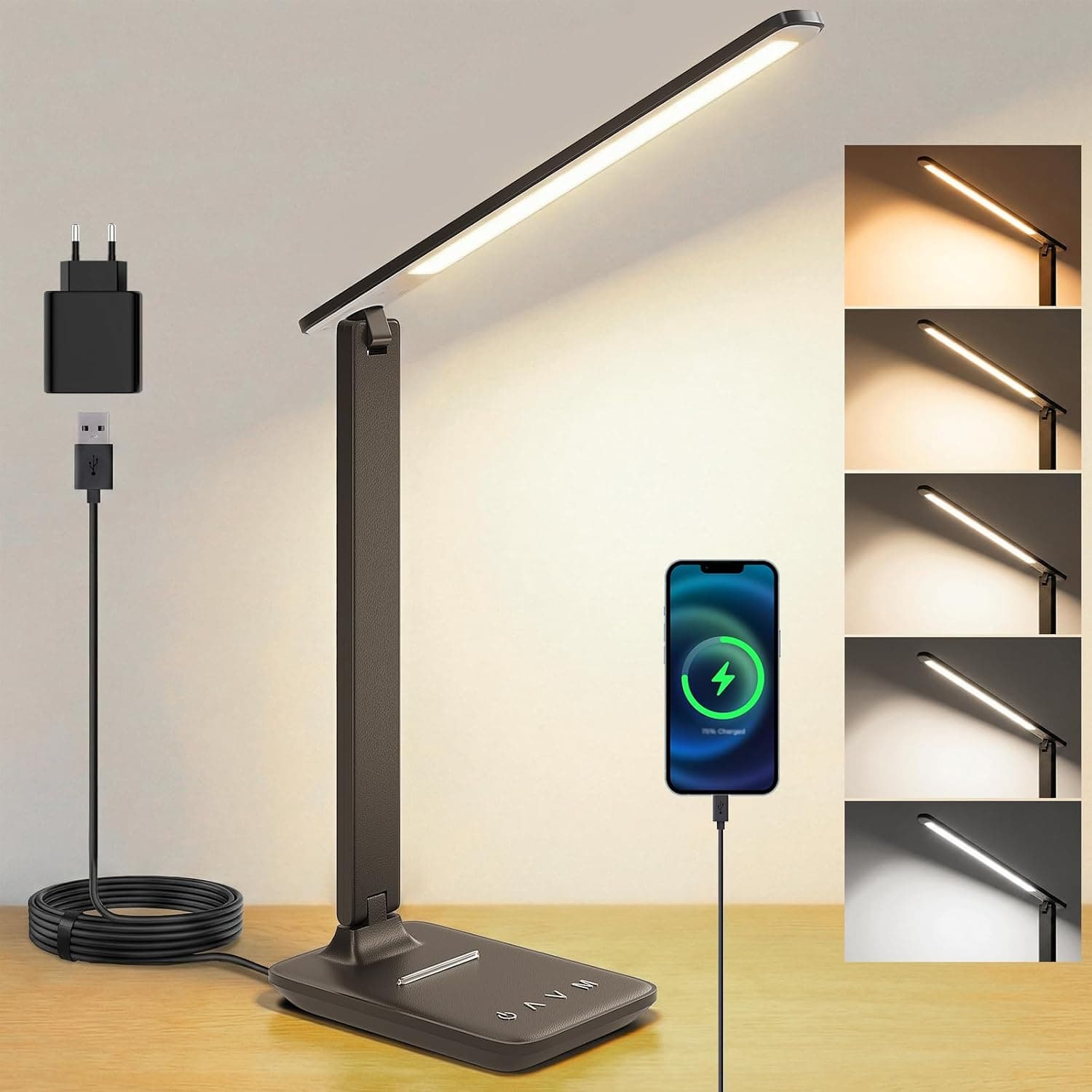 Lampe de Bureau LED, Lampe de Table pour Lecture et Travail