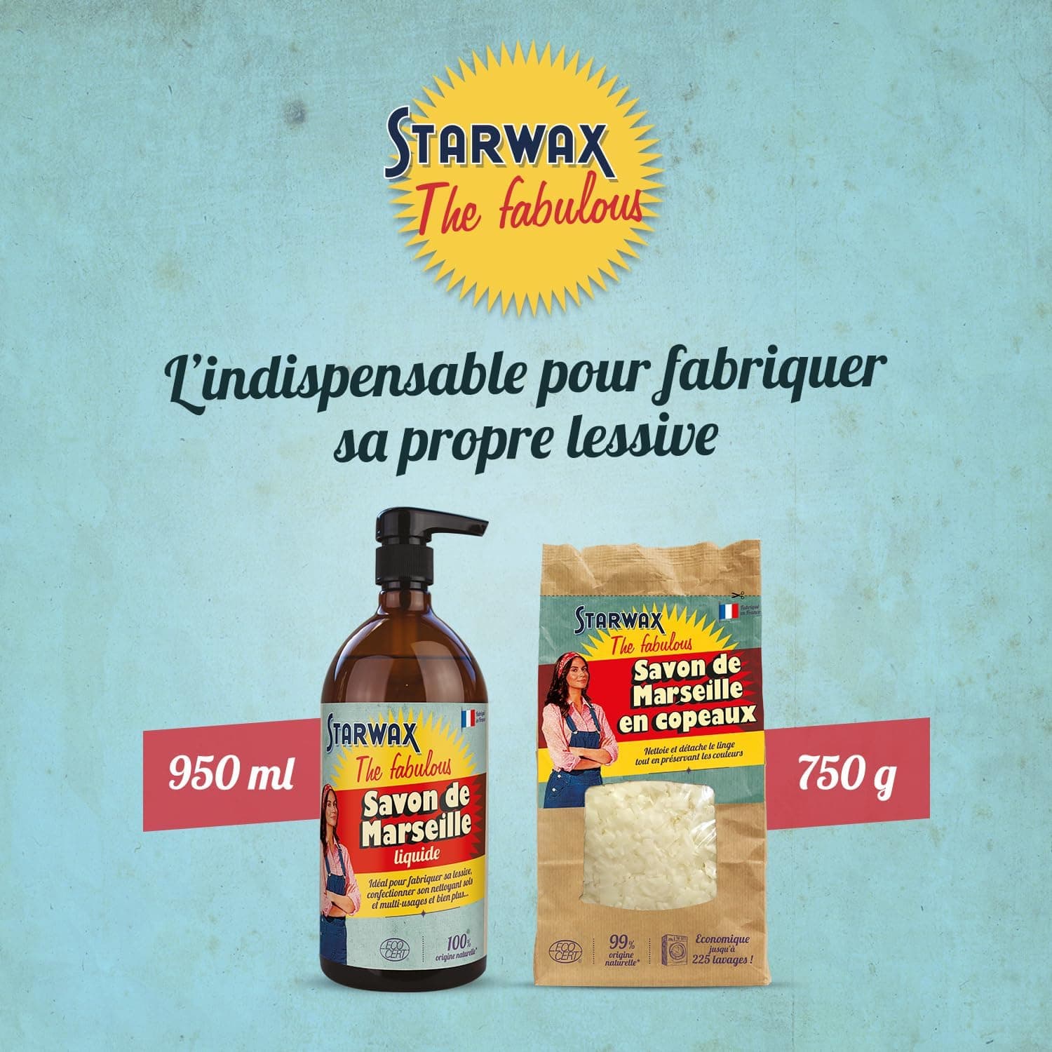STARWAX FABULOUS Savon de Marseille en Copeaux - 750g - Idéal pour Fabriquer sa Lessive Maison