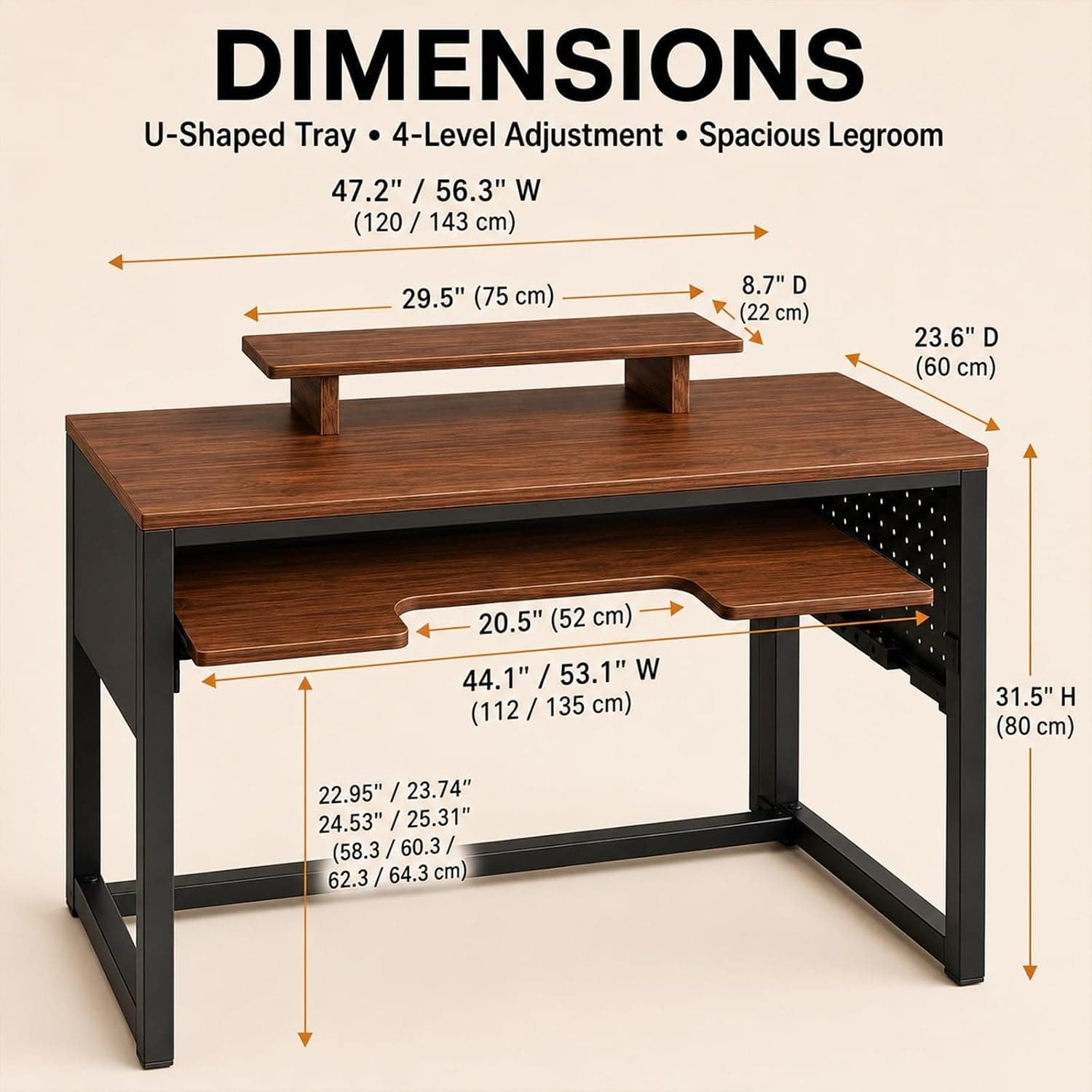 Bureau Studio Musique avec Plateau Coulissant pour Clavier, 61/88 Touches MIDI et Piano numérique, Bureau avec Rangement(61 Touches(120 * 60cm))