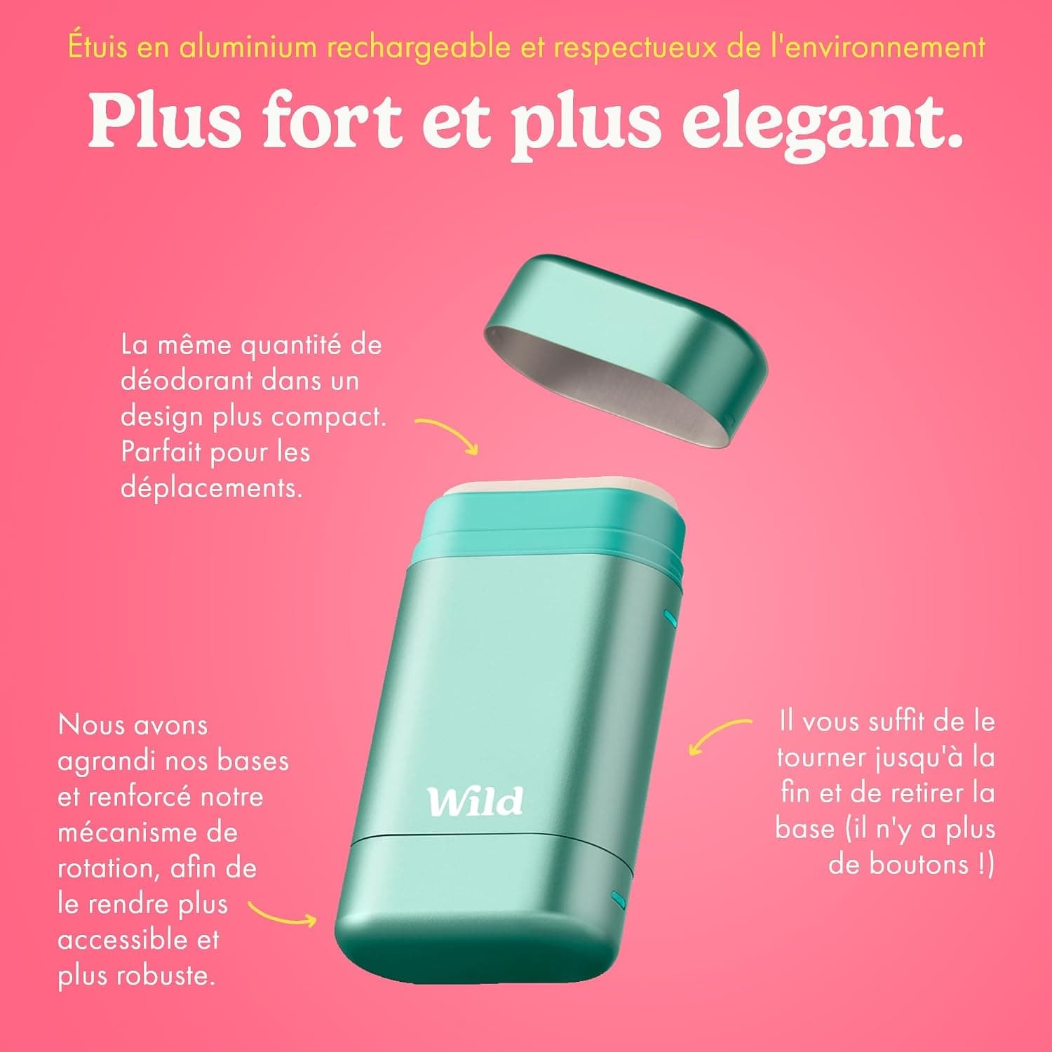 Wild Déodorant Naturel Rechargeable Etui Aqua & Lot Varié de Recharge