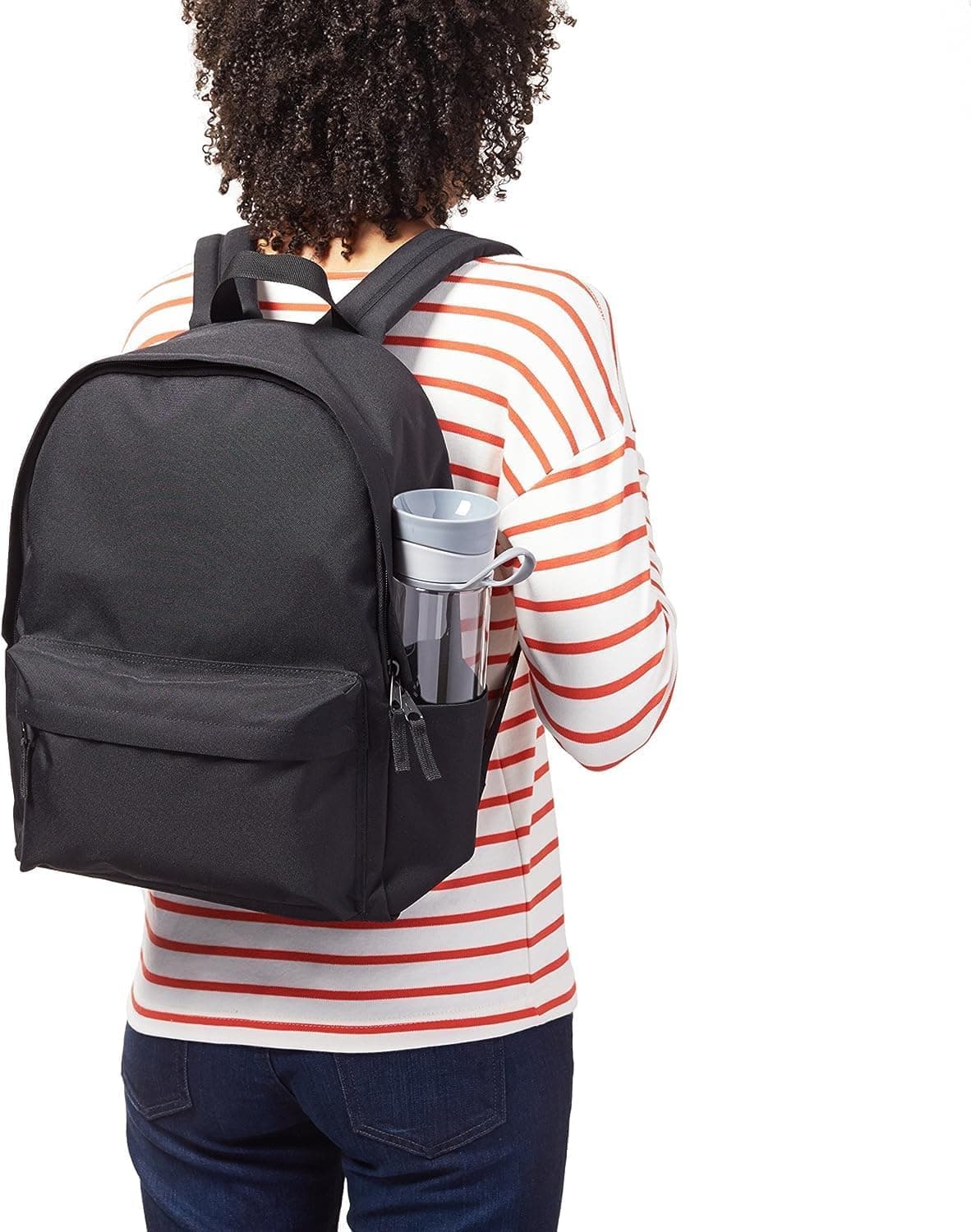 Amazon Basics, Sac à Dos Classique/Décontracté/Scolaire, Noir, Lot de 1
