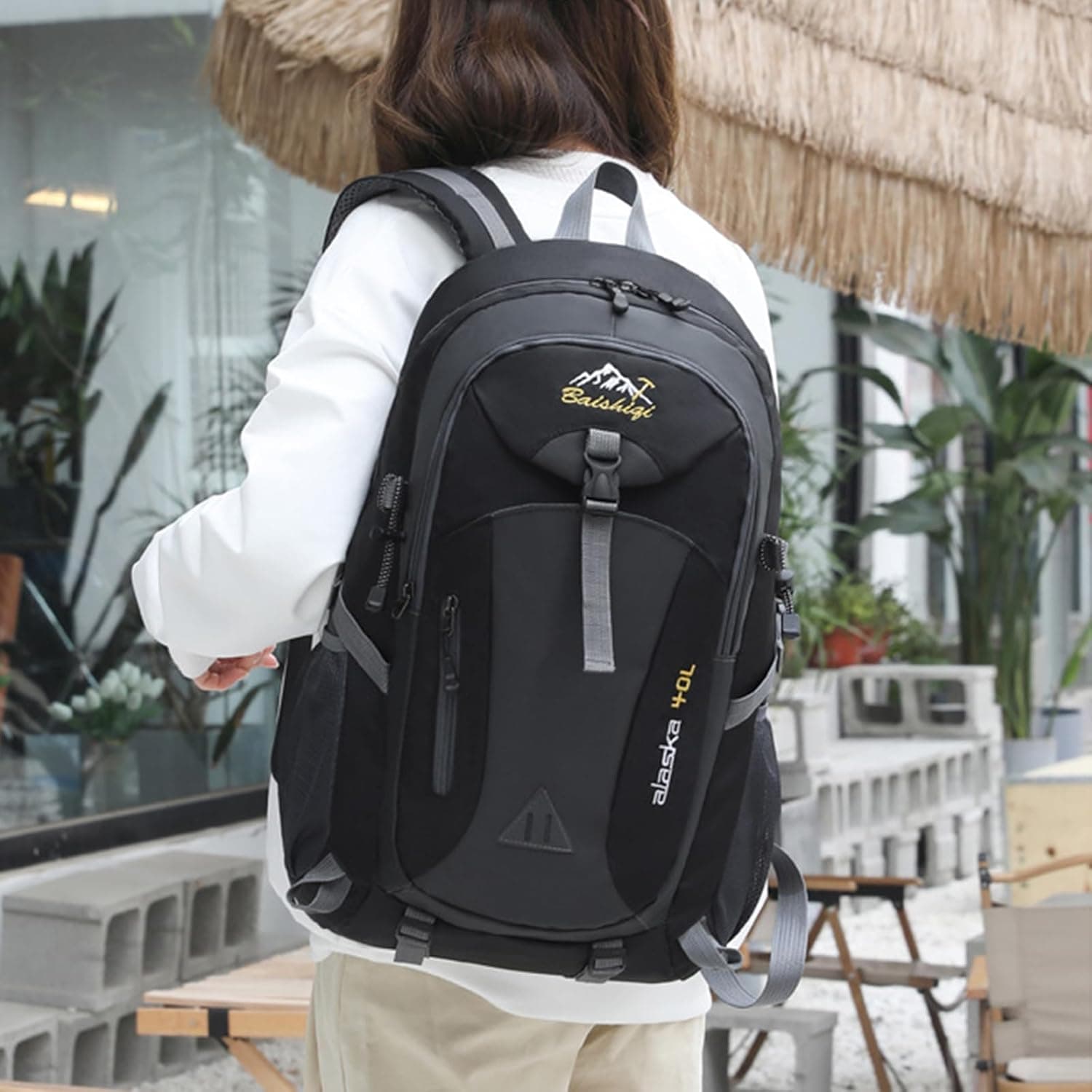 40L Grand Volume Sac à Dos Multifonction, Sac a Dos Randonnee Homme Femme,École/Trekking/Randonnée/Camping/Voyage/Pêche/Escalade/Alpinisme/Alpinisme ou Utilisation Quotidienne