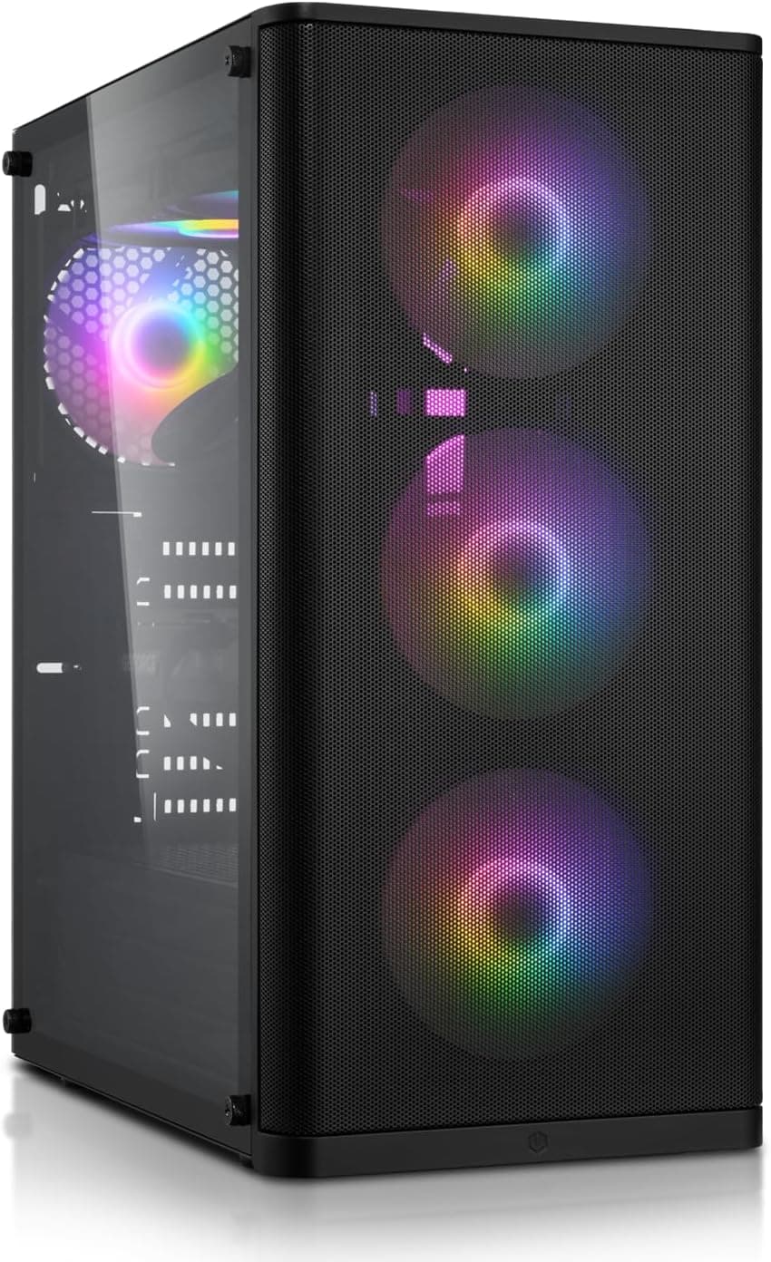 Memory PC Gamer Ryzen 5 5500 6X 4,2 GHz, 16 Go de RAM DDR4, SSD M.2 1 to, NVIDIA RTX 5060 8 Go, Windows 11 Pro