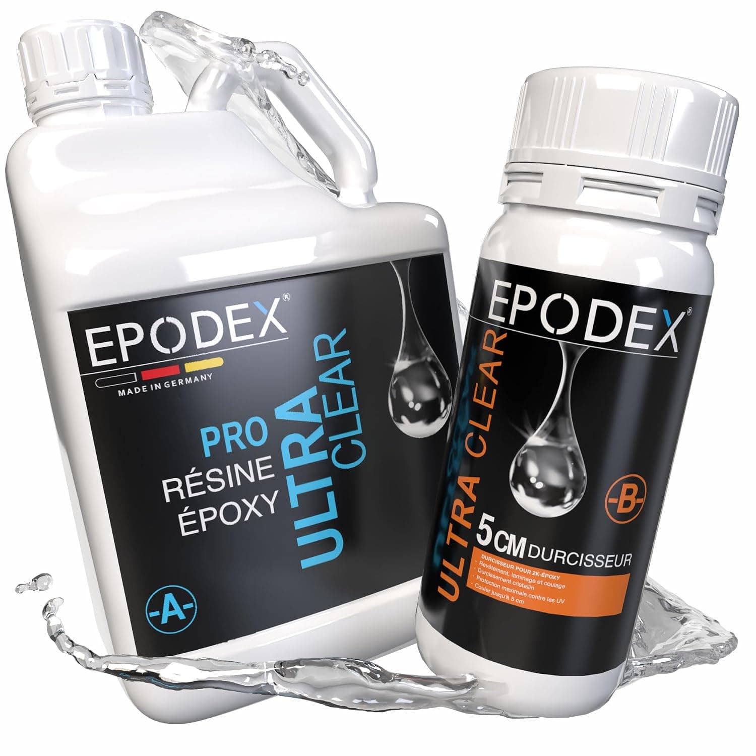 EPODEX PRO+ Résine époxy jusqu’à 5cm, CLEAR - Transparent, 1,5kg