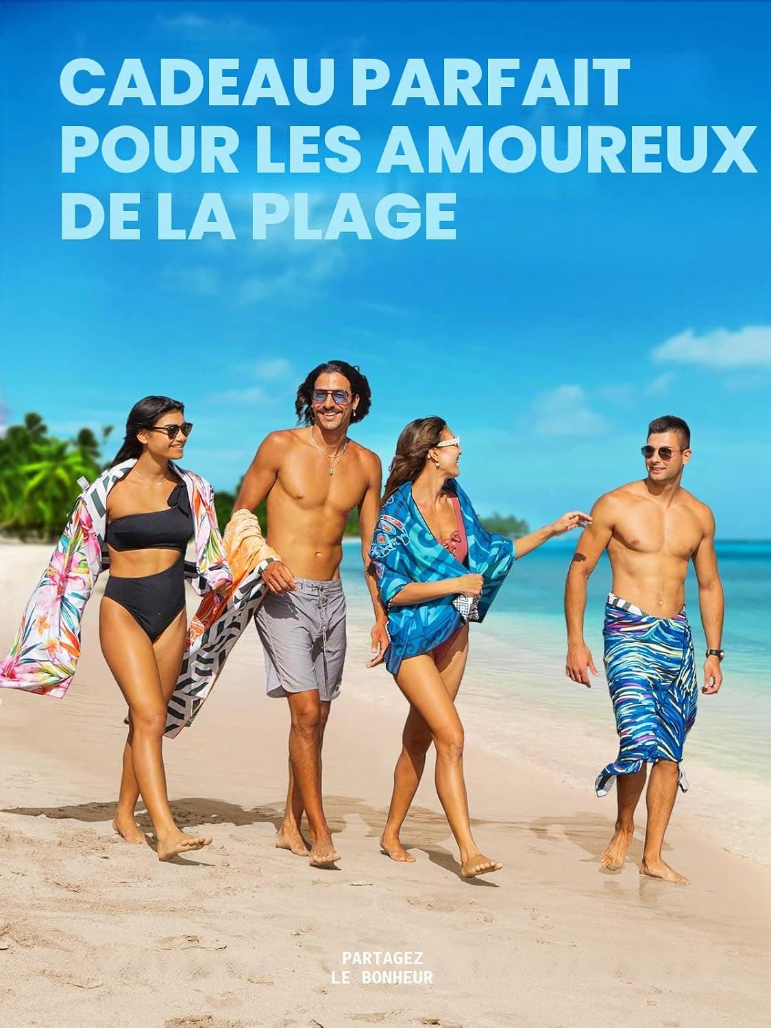 OCOOPA Serviette de Plage en Microfibre Ultralégère, Séchage Rapide, Couverture de Plage Absorbante, Serviette de Bain Douce et Facile à Entretenir pour Le Fitness, Voyages, Plage, Natation, 178x80cm