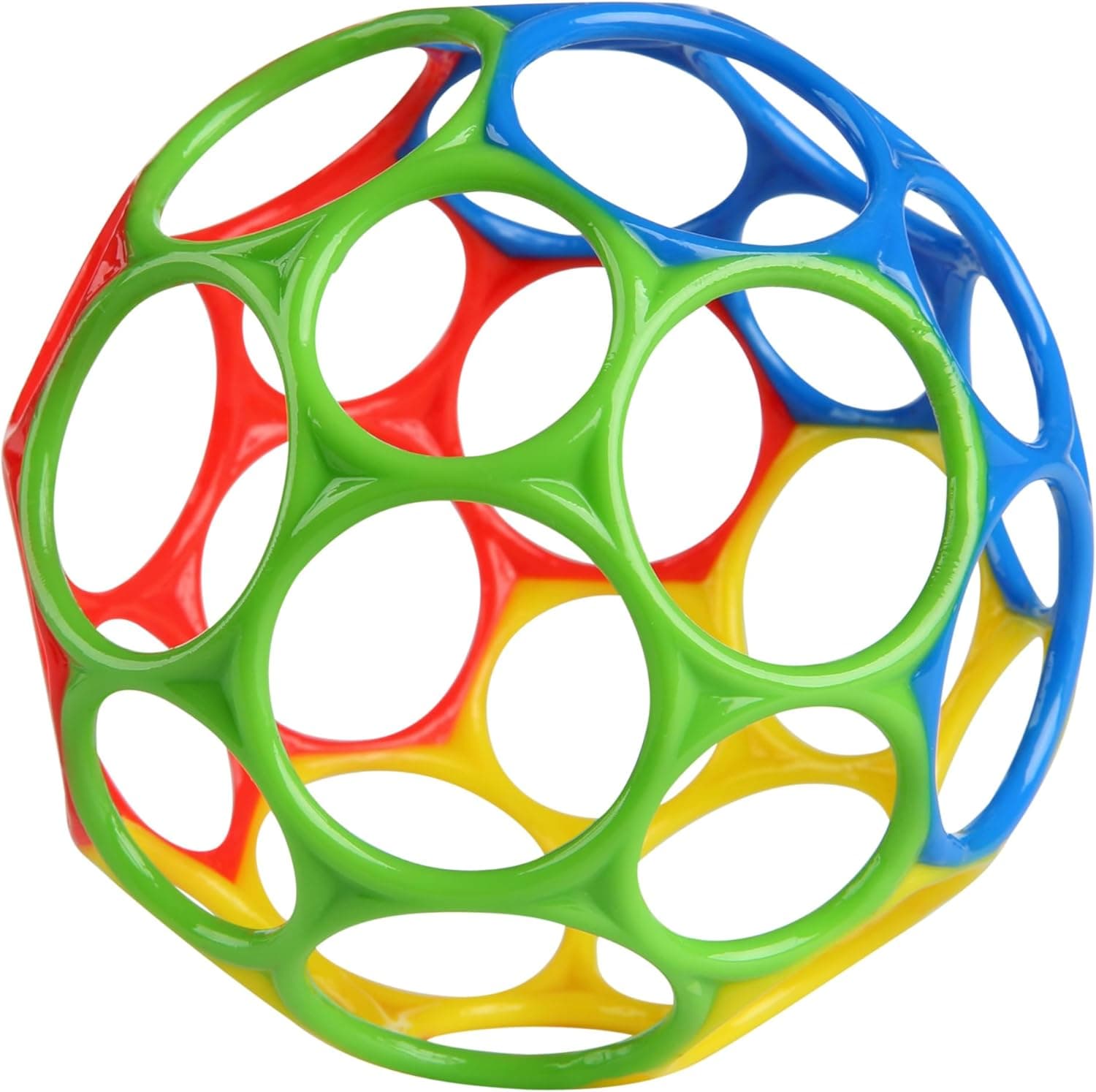 Bright Starts, Oball Classic, Balle Flexible et Facile à Manipuler, Jouet d'activité sensorielle pour Les Enfants de Tous âges, Multicolore