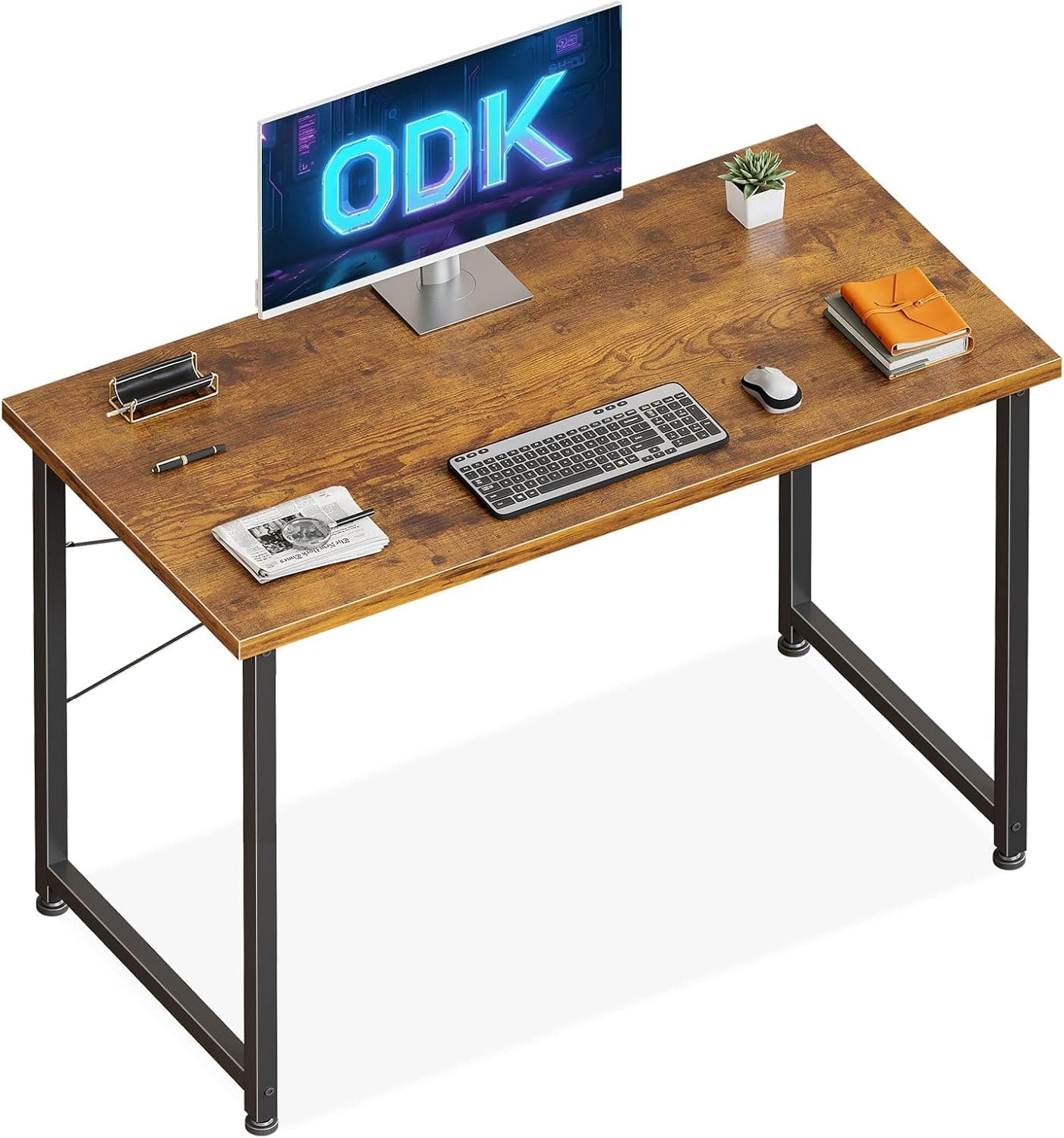 ODK Petits Bureau, 100x48cm, Bureau d'Ordinateur, Marron