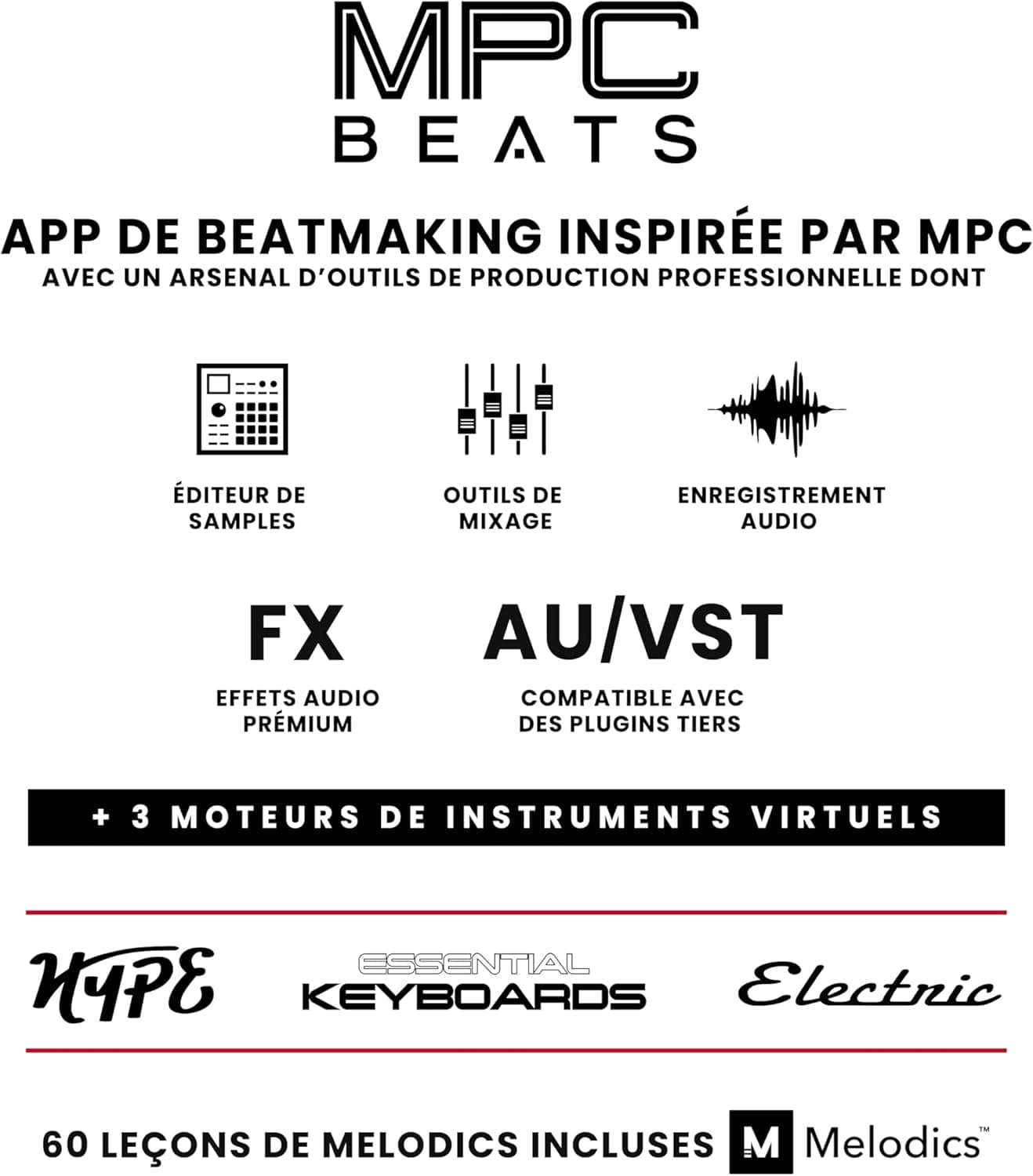 Akai Professional MPK Mini Play MK3 Clavier MIDI USB 25 Touches | Touches Mini Sensibles à la Vélocité, 8 Pads MPC, 8 Boutons, Sons Intégrés, Haut-Parleur, Logiciels Inclus, pour Beatmakers