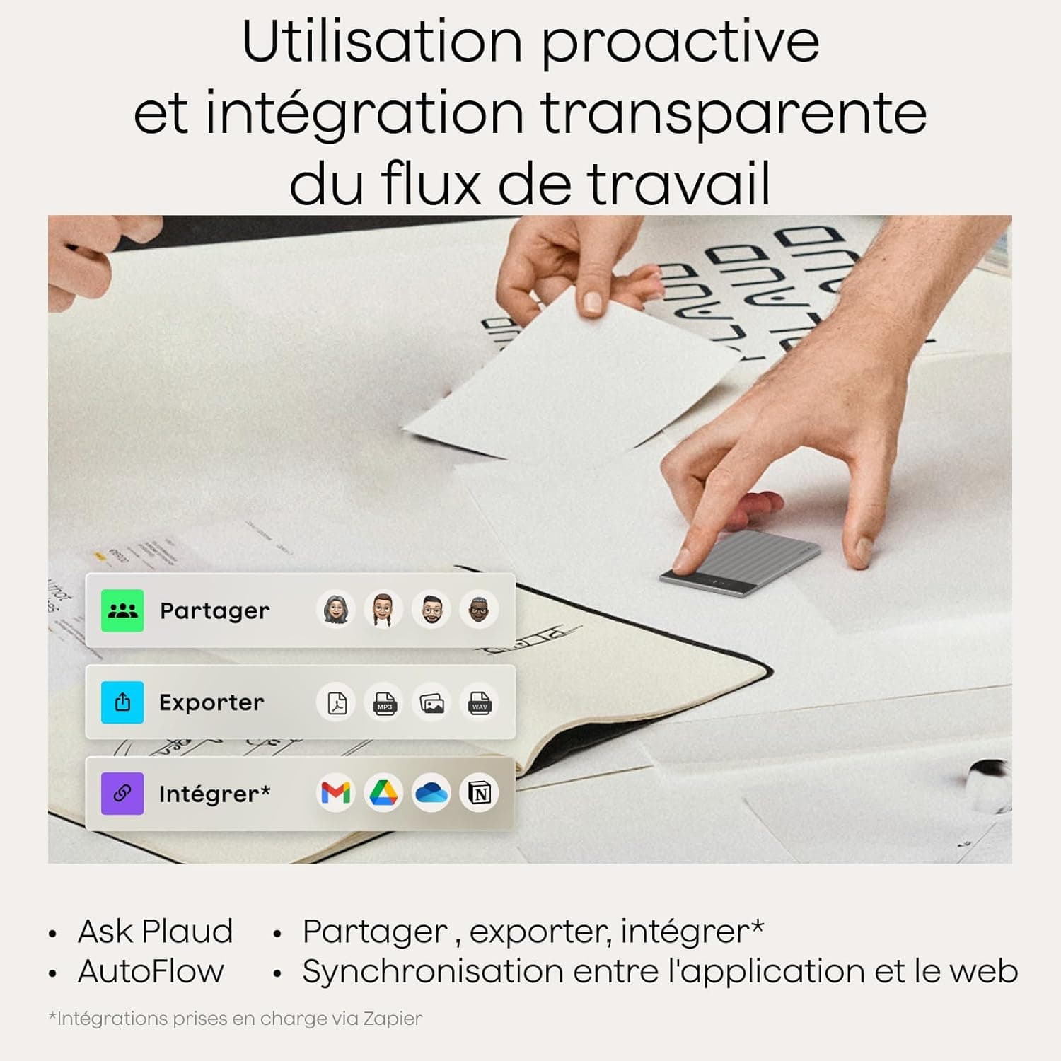 Plaud Note Pro Enregistreur Vocal IA Dictaphone avec Transcription Argent | Résumé IA Saisie multimodale Jusqu’à 50h d’Enregistrement Teams Conçu pour Conférences Réunions Appels Étui Inclus