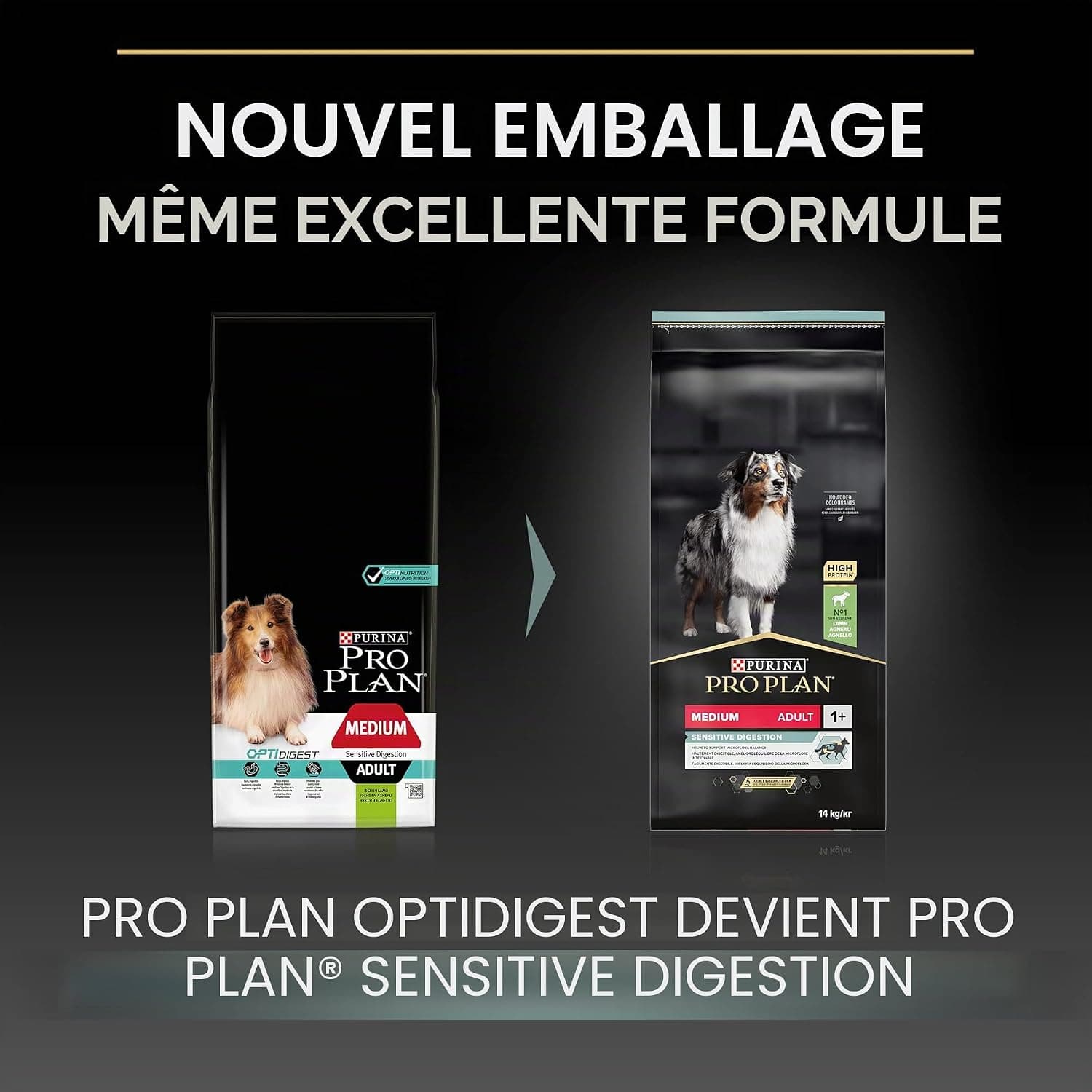 PRO PLAN Chien Medium Adult Sensitive Digestion Agneau 14KG