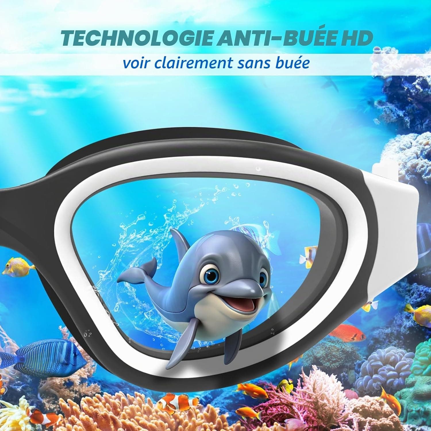 Lunettes natation antibuée,Lunettes Piscine pour hommes femmes