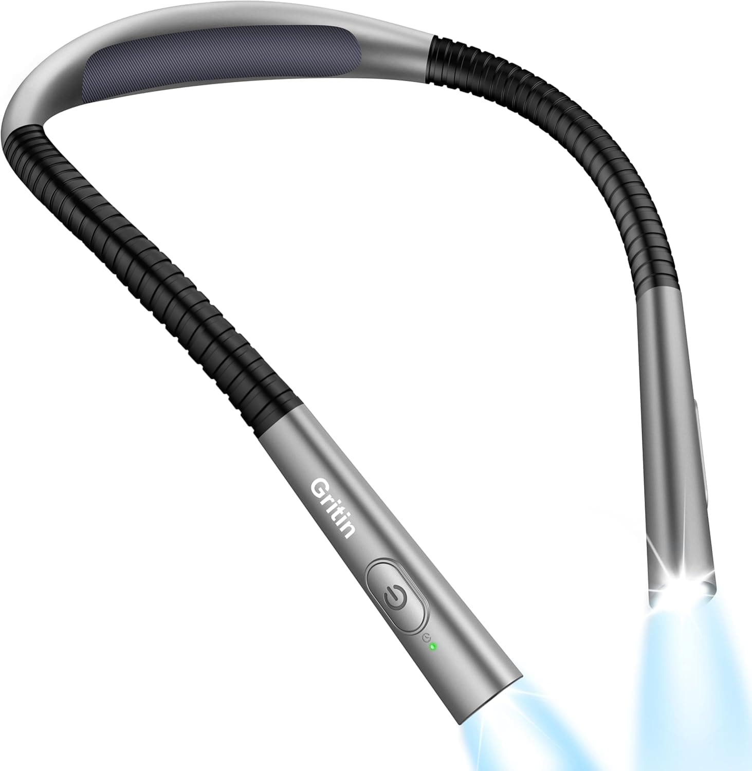 Gritin Lampe de Lecture de Cou Rechargeable au Lit, 4 Couleurs&5 Luminosité