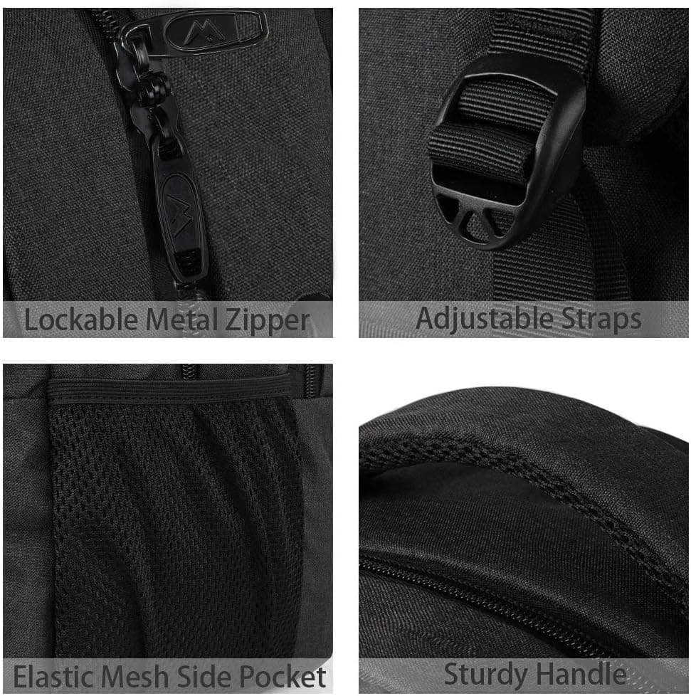 MATEIN Sac à Dos Ordinateur Portable 15.6 Pouces, Sac à Dos PC Portable | Fonctionnel Imperméable Antivol Sac a Dos Travail pour Collège, Affaire, Scolaire, Cadeau