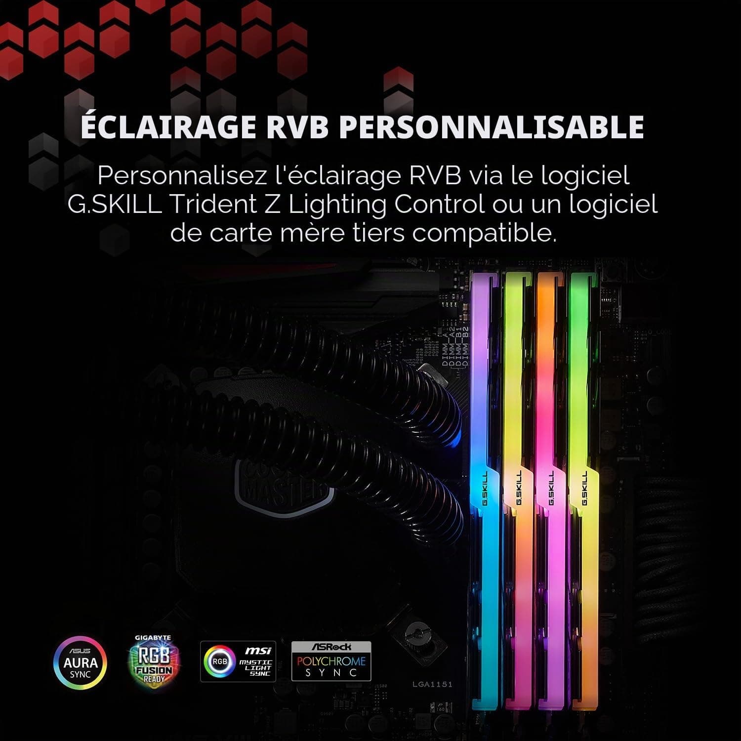 G.Skill Trident Z RGB F4-3600C18D-32GTZR Module de mémoire 32 Go 2 x 16 Go DDR4 3600 MHz