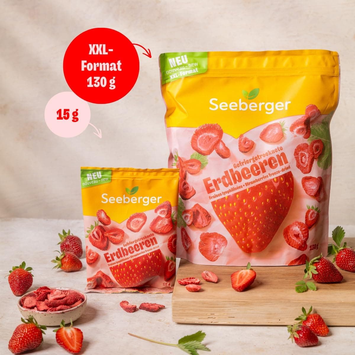 Seeberger Fraises lyophilisées, 15g