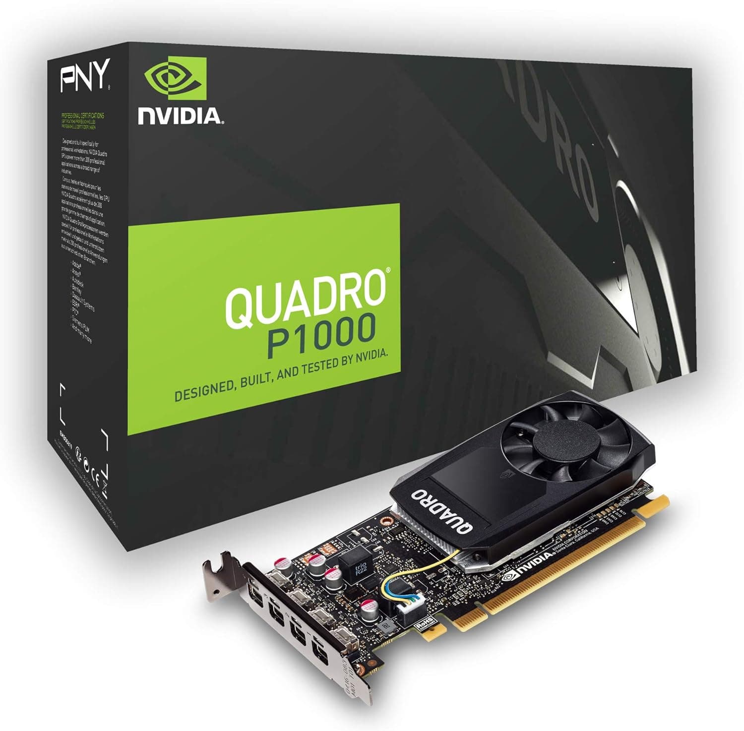 PNY VCQP1000-PB Carte Graphique NVIDIA Noir